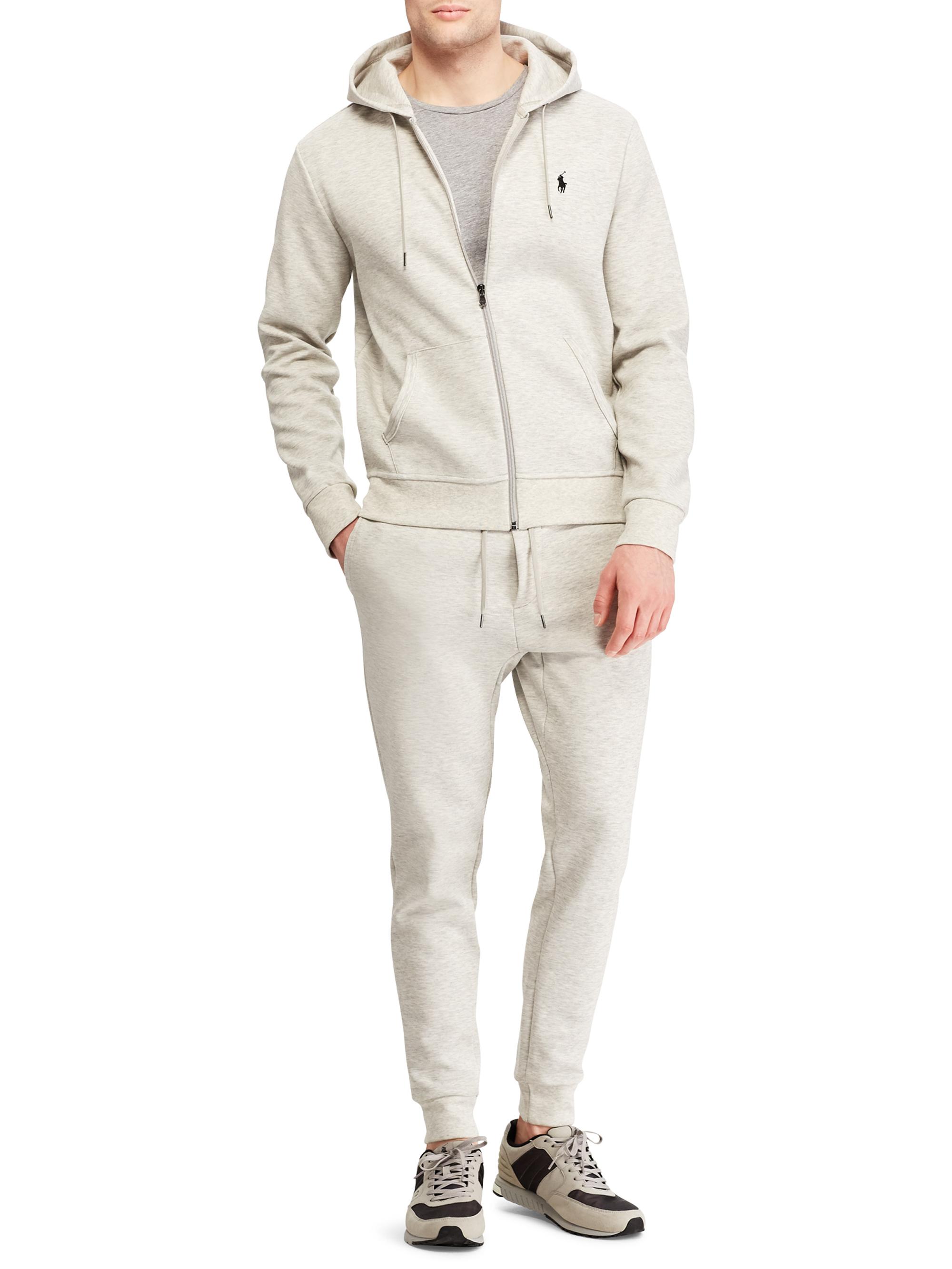 polo zip up hoodie and sweatpants