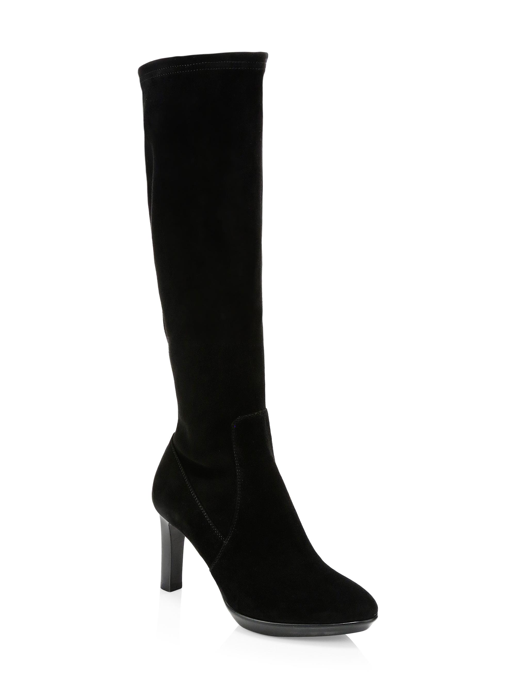 Aquatalia Women's Rhumba Knee-High Suede Boots - Black