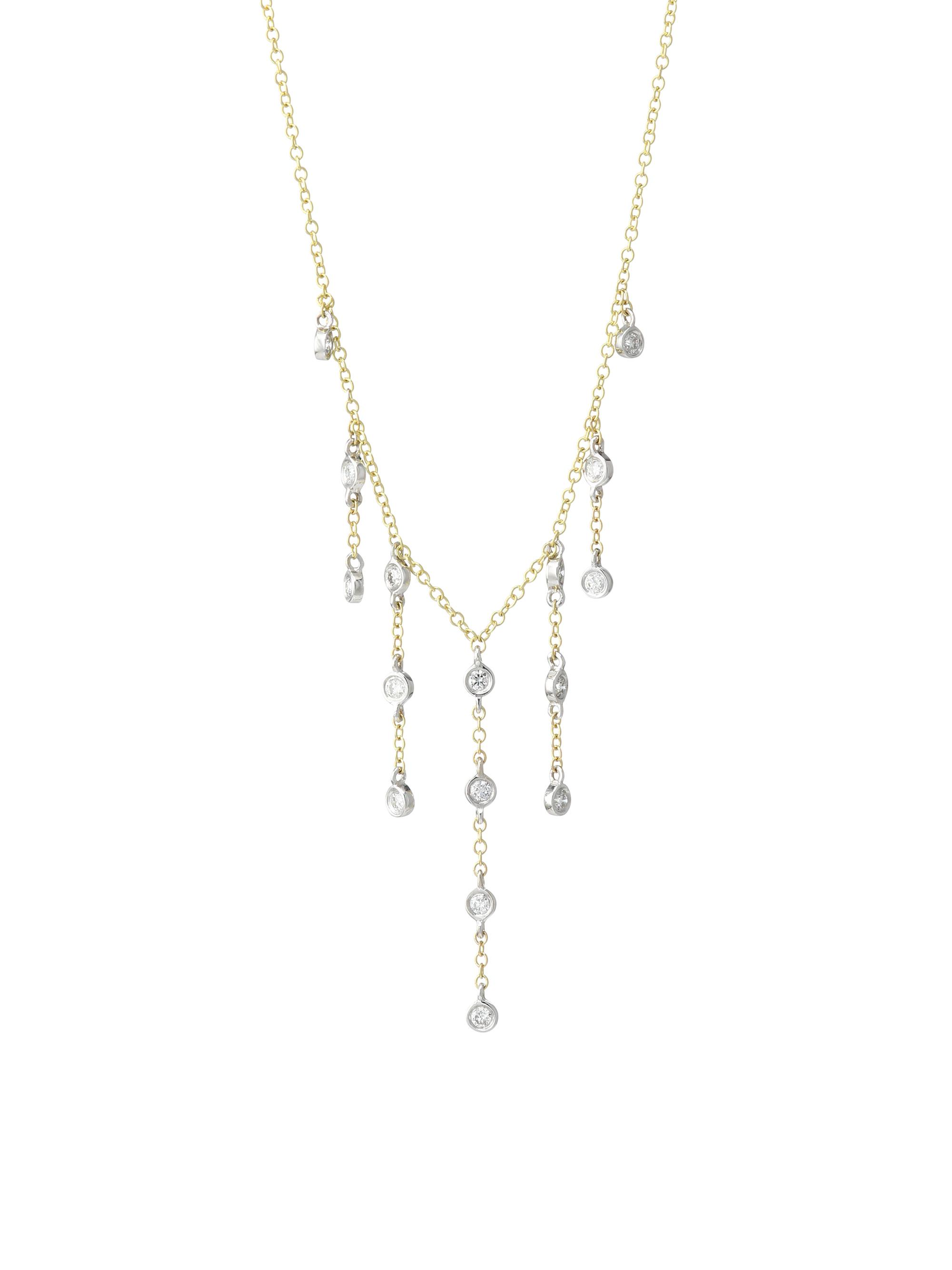 Meira T Women's 14K White & Yellow Gold Diamond Pendant Necklace - Gold