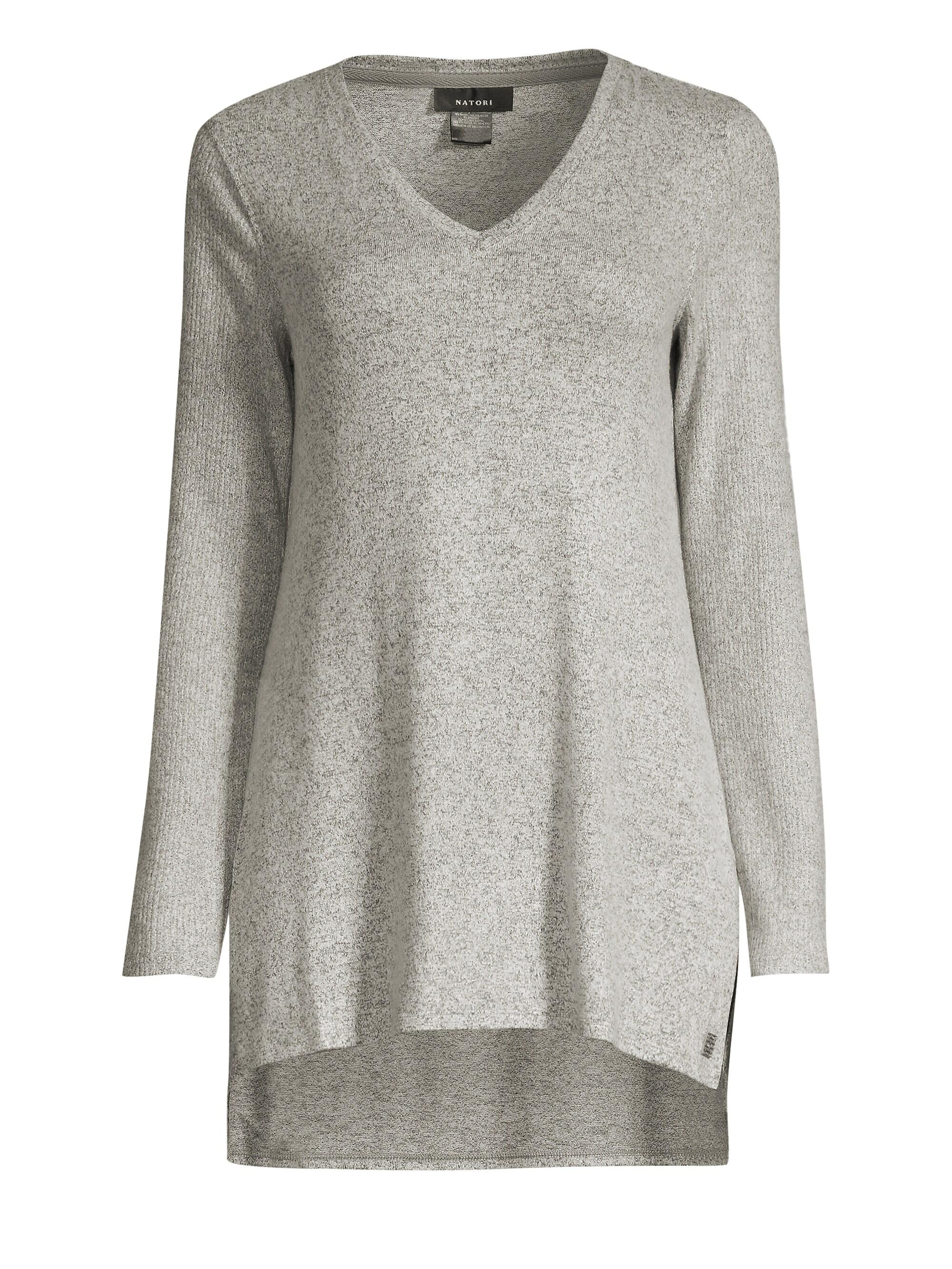 Natori Women's Ulla V-Neck Tunic - Heather Grey