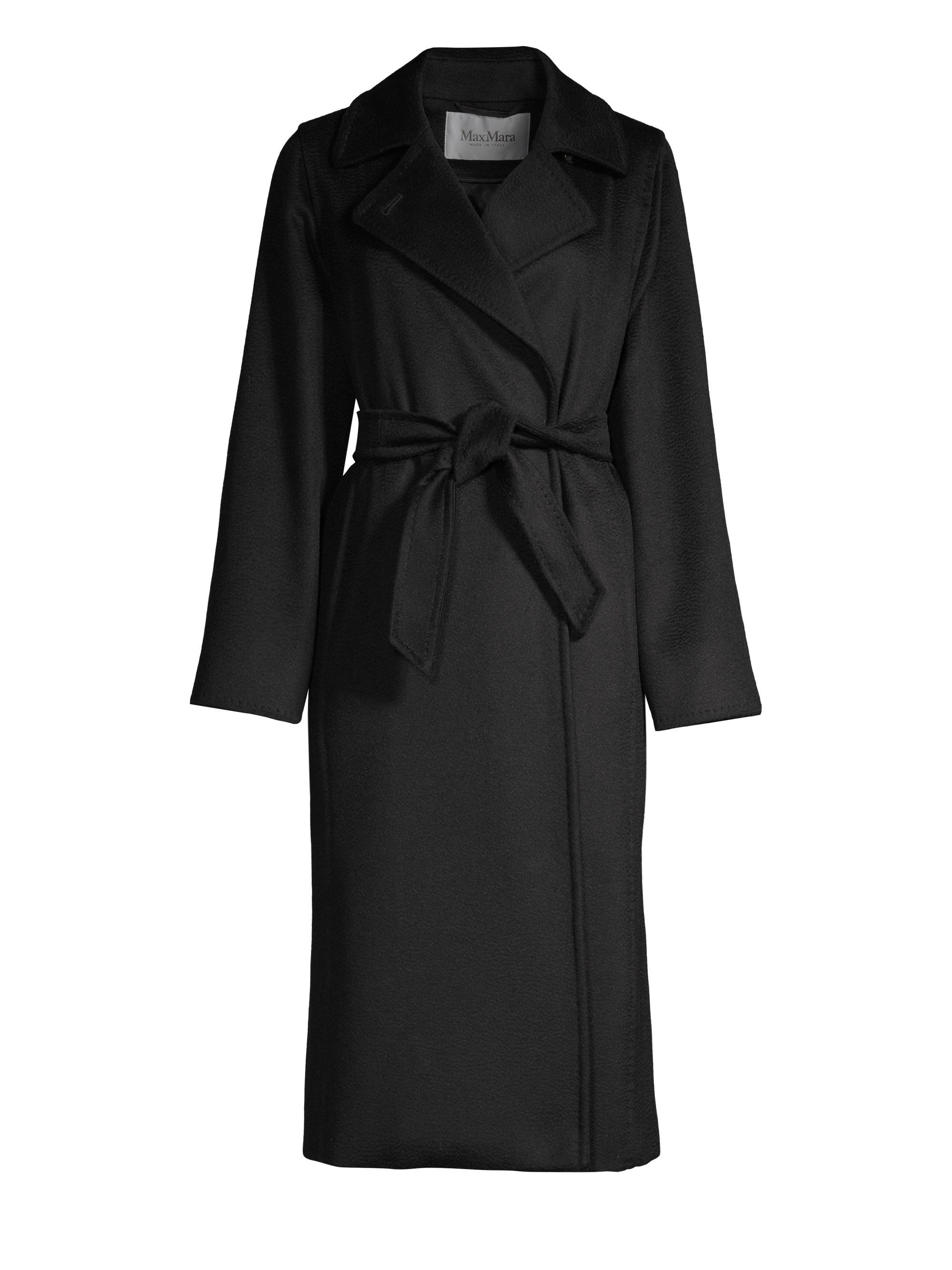 Max Mara Women's Manuela Long Belted Wool Coat - Black