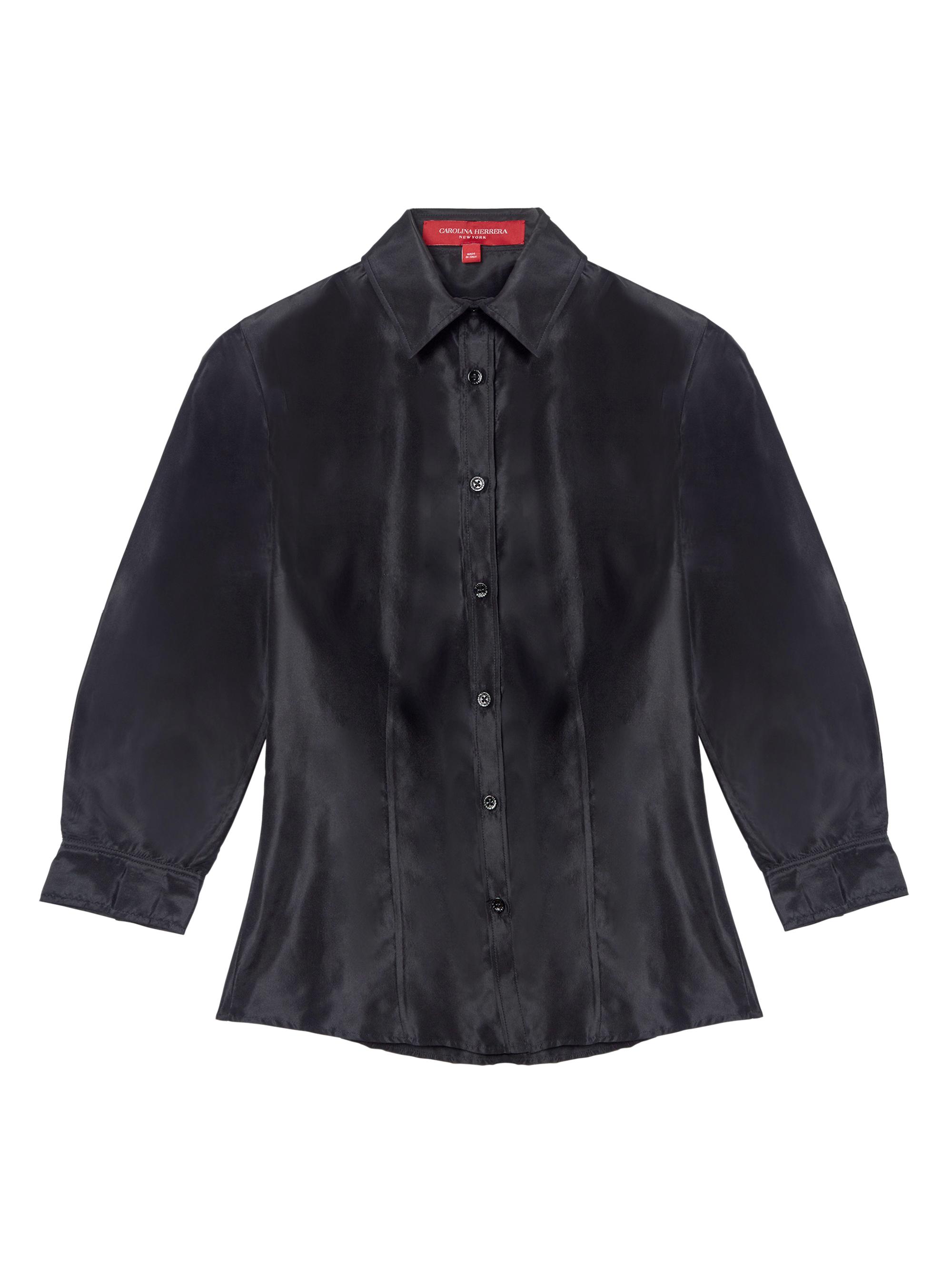 Carolina Herrera Women's Signature Taffeta Blouse - Black | Thumbnail 7