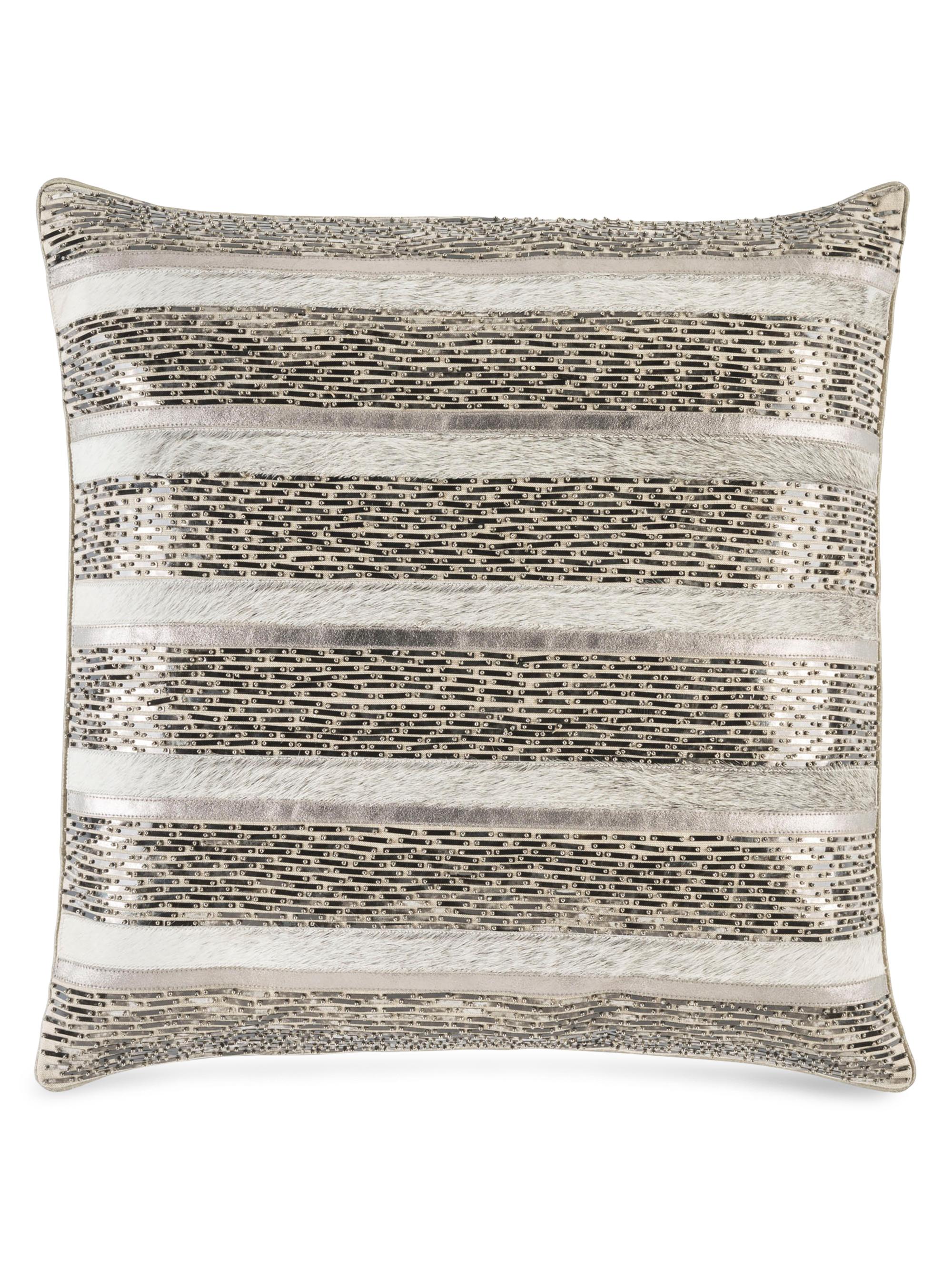 Callisto Home Beaded Pony Hair Pillow