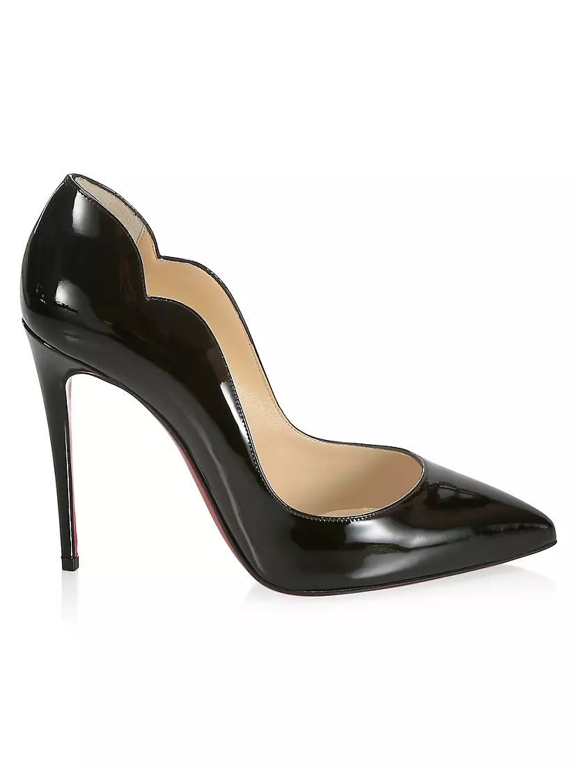Hot Chick Alta Patent Leather Pumps in Beige - Christian Louboutin