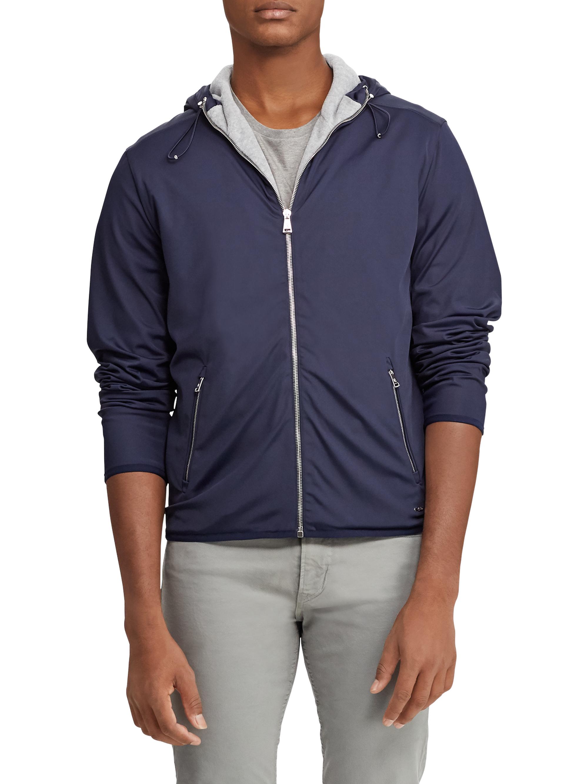 Ralph Lauren Purple Label Men's Cotton Full-Zip Hoodie - Navy
