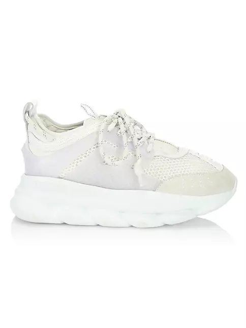 Casual Wear White Versace Chain Reaction Shoes