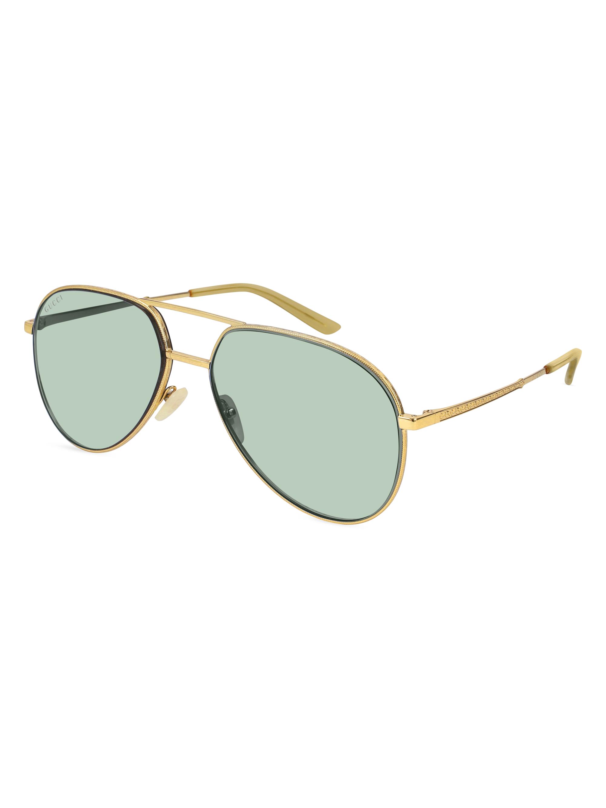 Gucci Men's Fashion Show 59MM Pilot Sunglasses - Gold