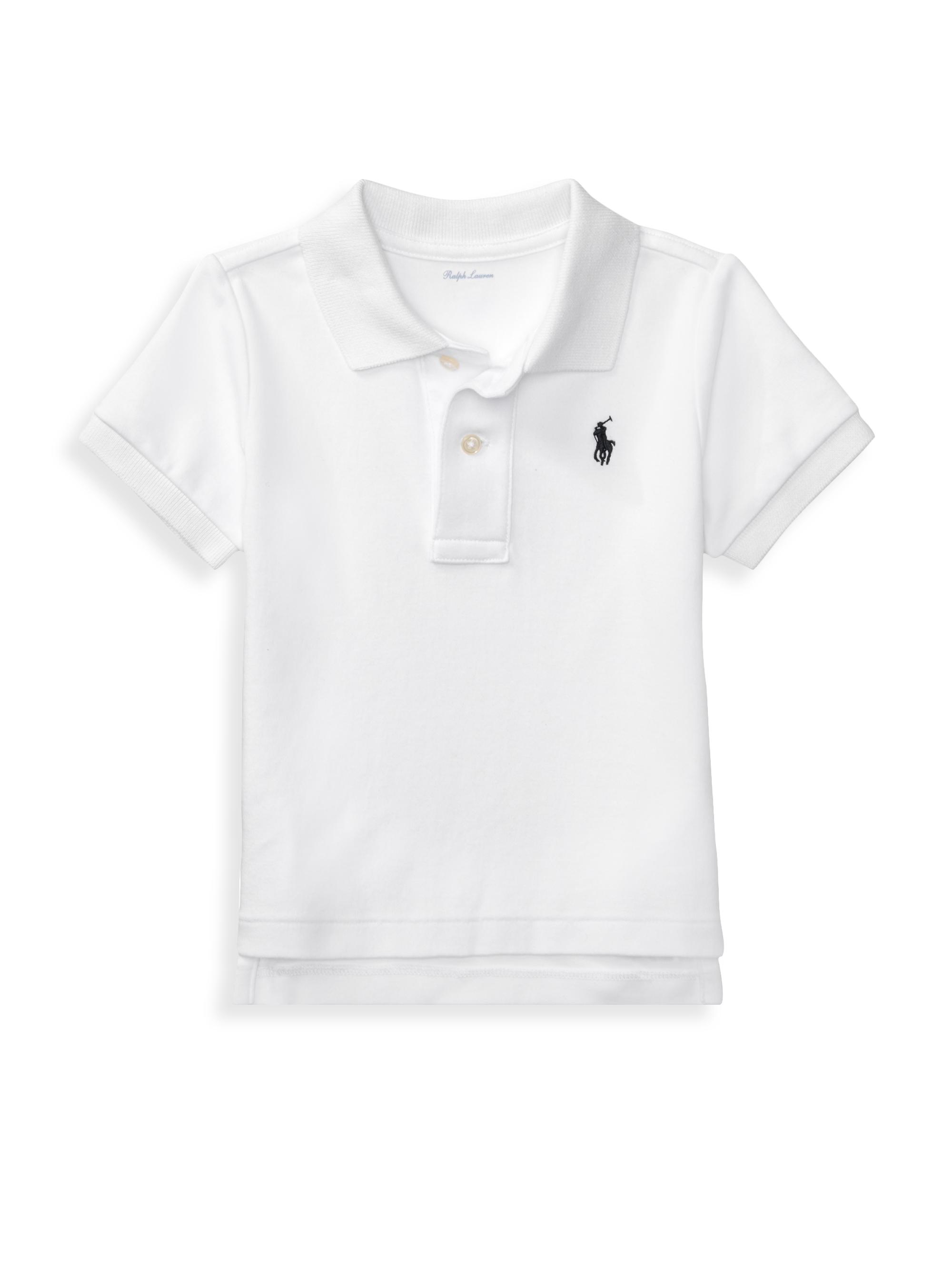 Polo Ralph Lauren Baby Boy's Cotton Interlock Polo - White 9 Months