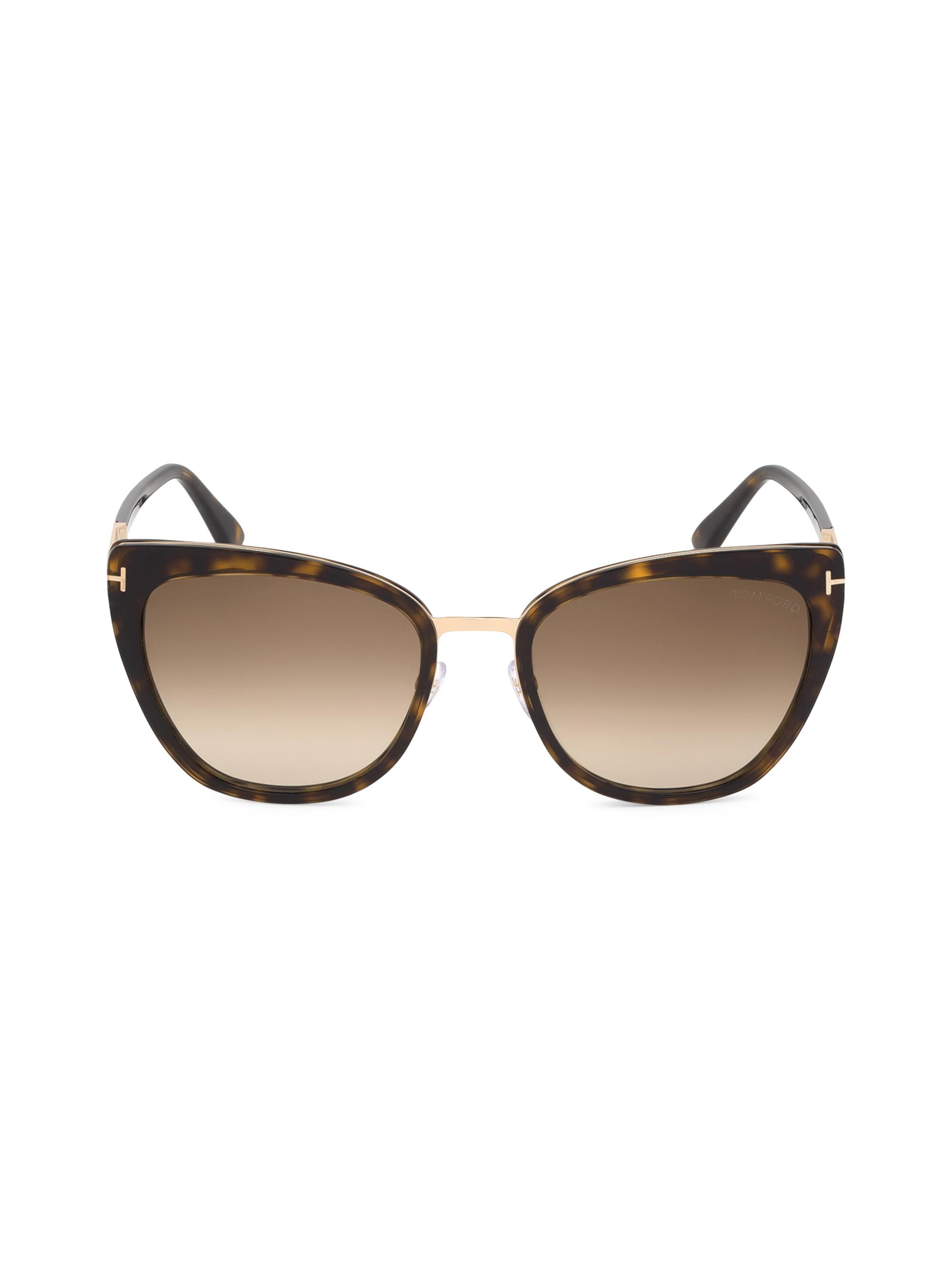 TOM FORD Women's Simona 57MM Cat Eye Sunglasses - Havana