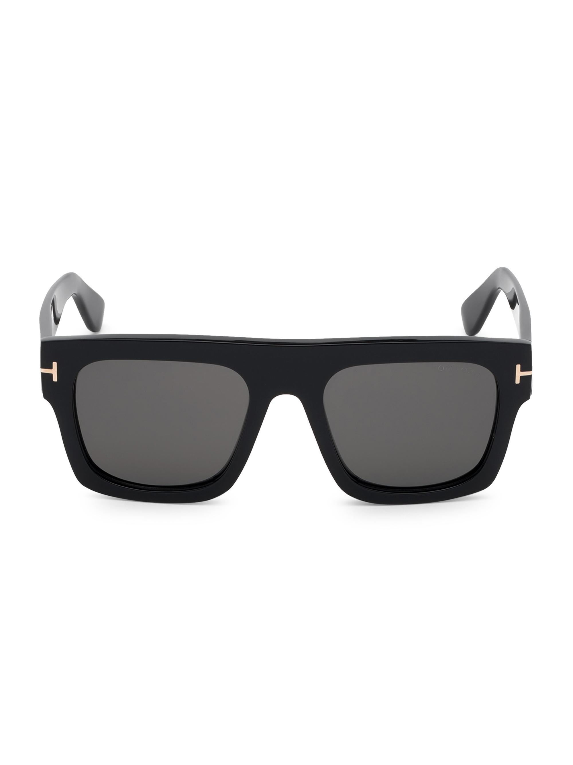 TOM FORD Women's Fausto 53MM Rectangular Sunglasses - Black