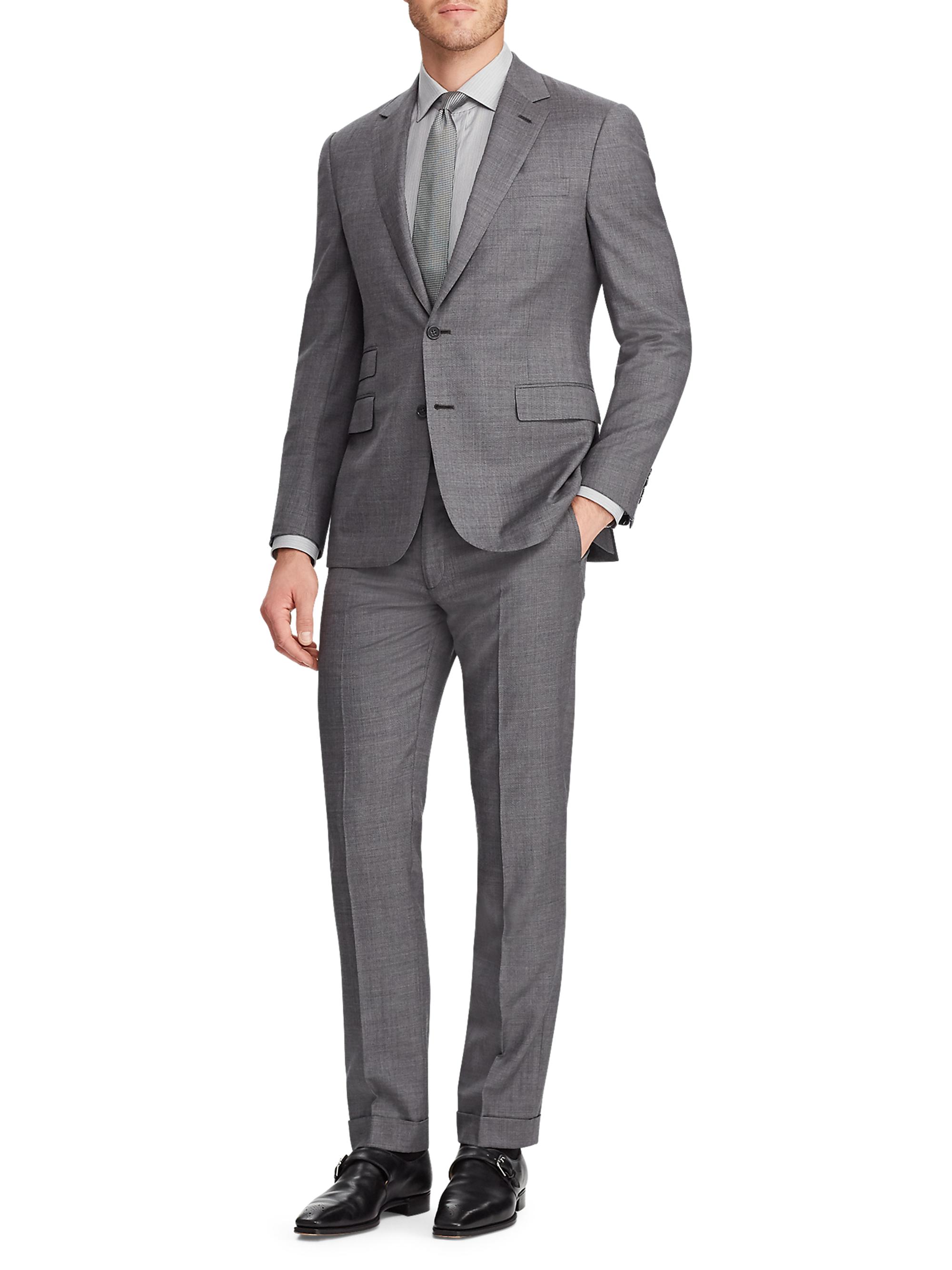 Ralph Lauren Purple Label Gregory Wool Sharkskin Suit | Saks Fifth