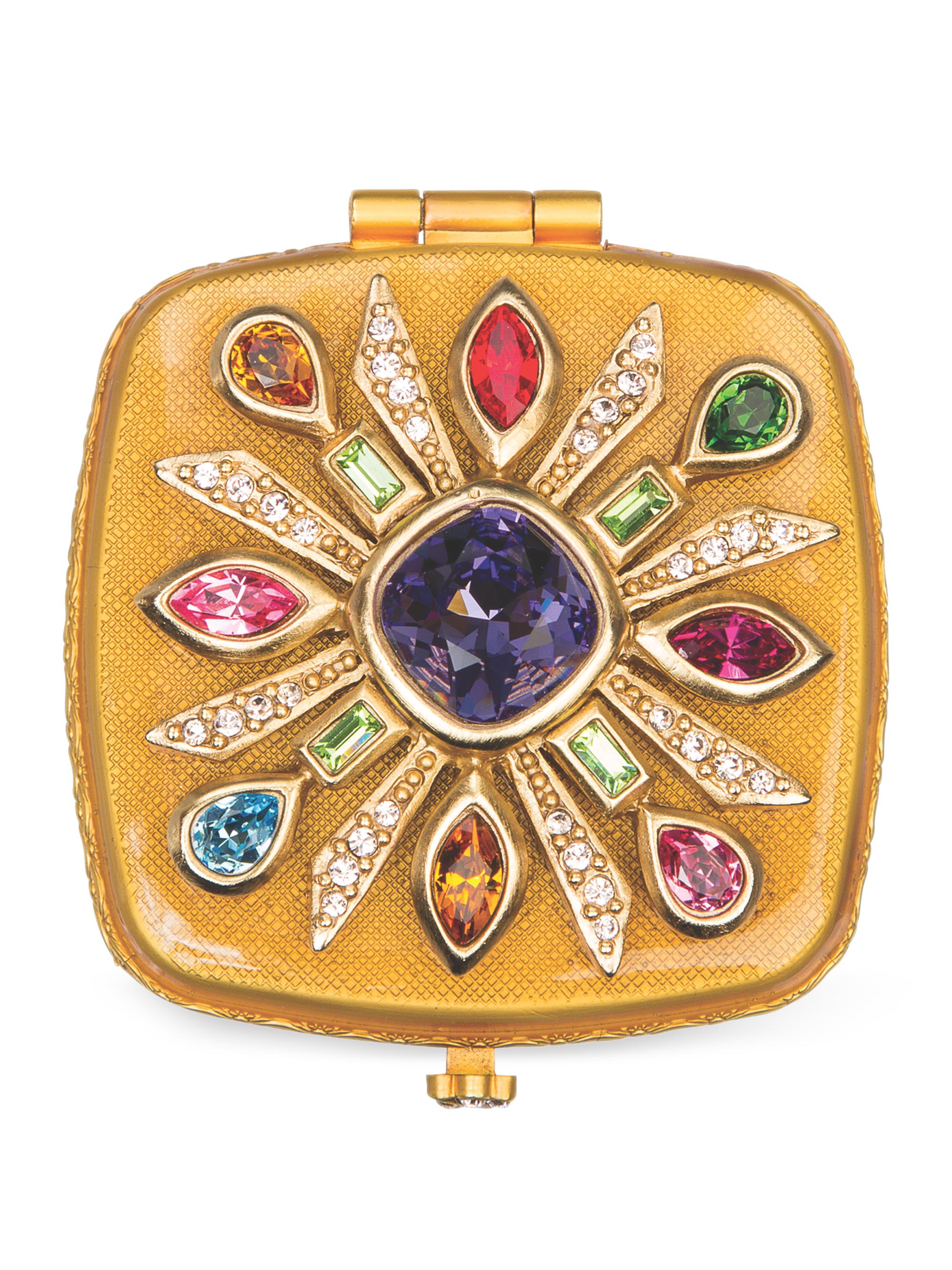 Jay Strongwater Schuyler Maltese Bejeweled Compact