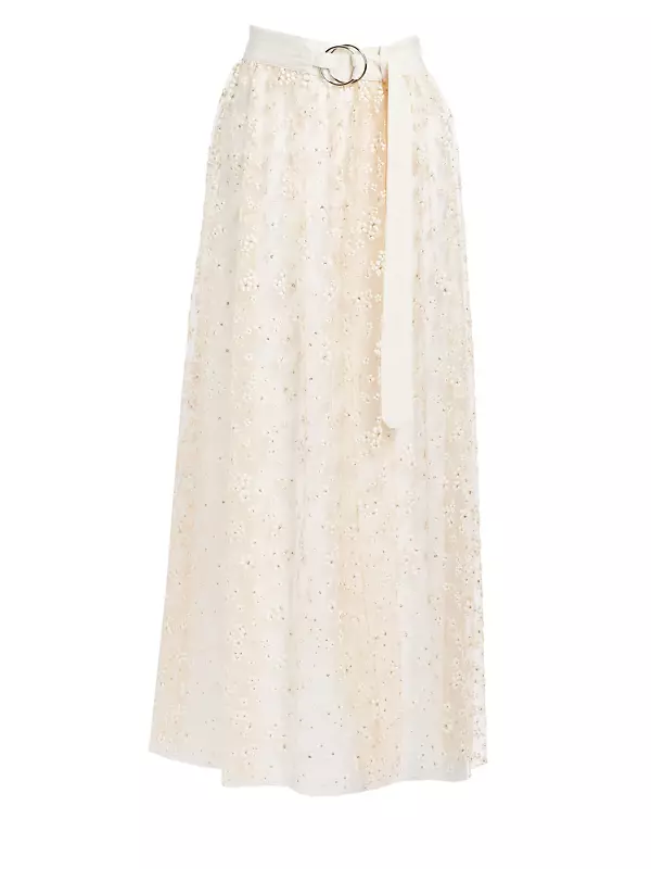 Puff Tulle Fetes Floral Overlay Skirt