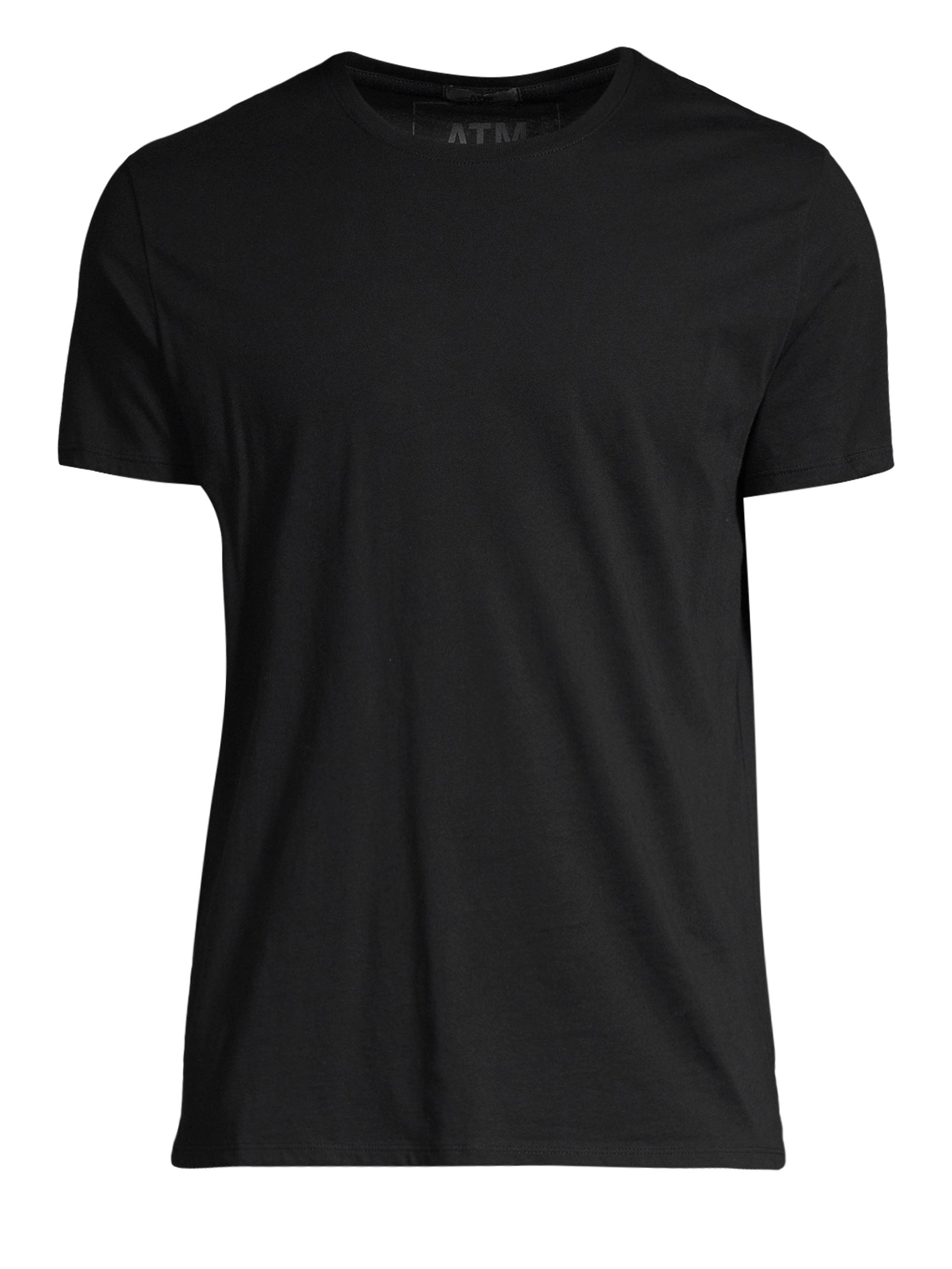 ATM Anthony Thomas Melillo Men's Short-Sleeve Regular Fit Stretch T-Shirt - Black