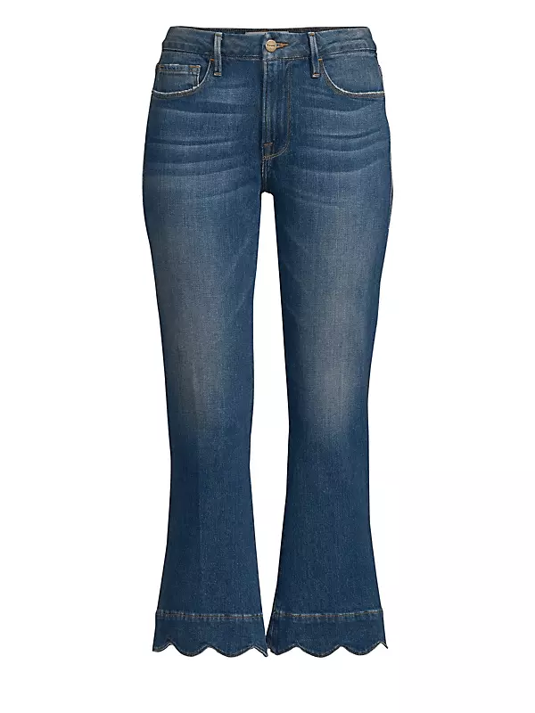 Balmain Monogram Low-Rise Bootcut Jeans