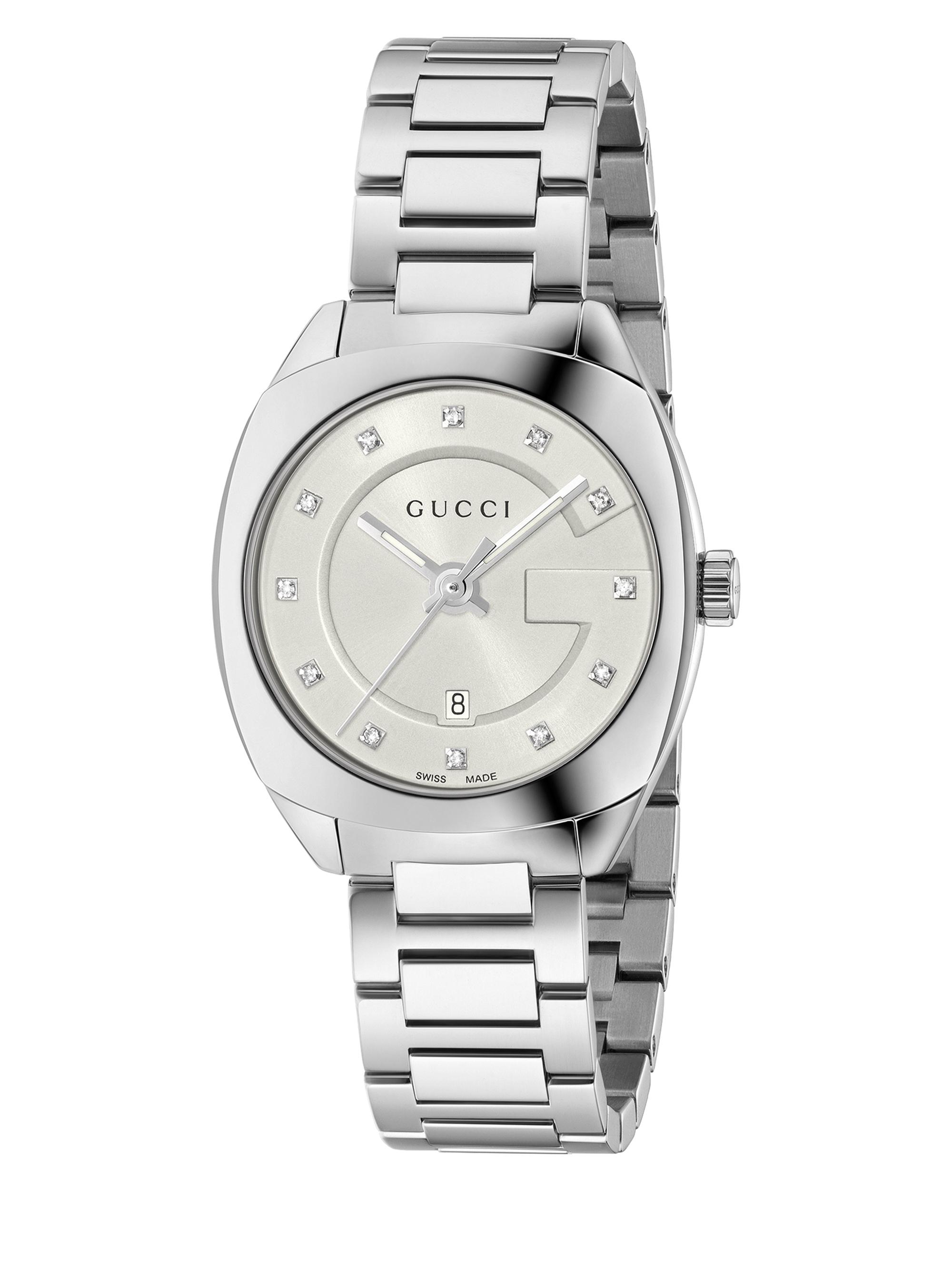 Gucci Women's GG2570 Vintage Version Stainless Steel Bracelet Watch/29MM - Silver