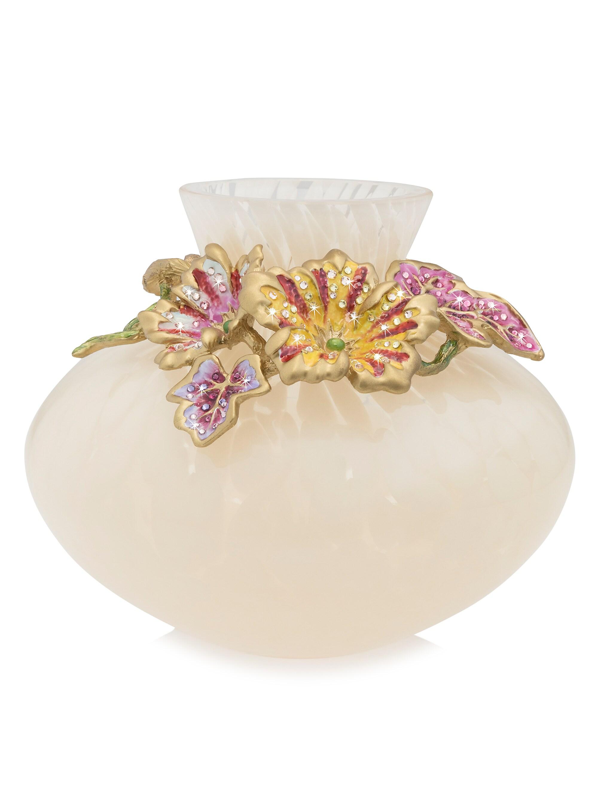 Jay Strongwater Great Gifts Leaf & Flower Vase