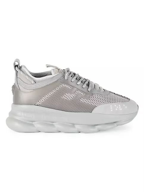 Versace, Triple White Chain Reaction Trainers