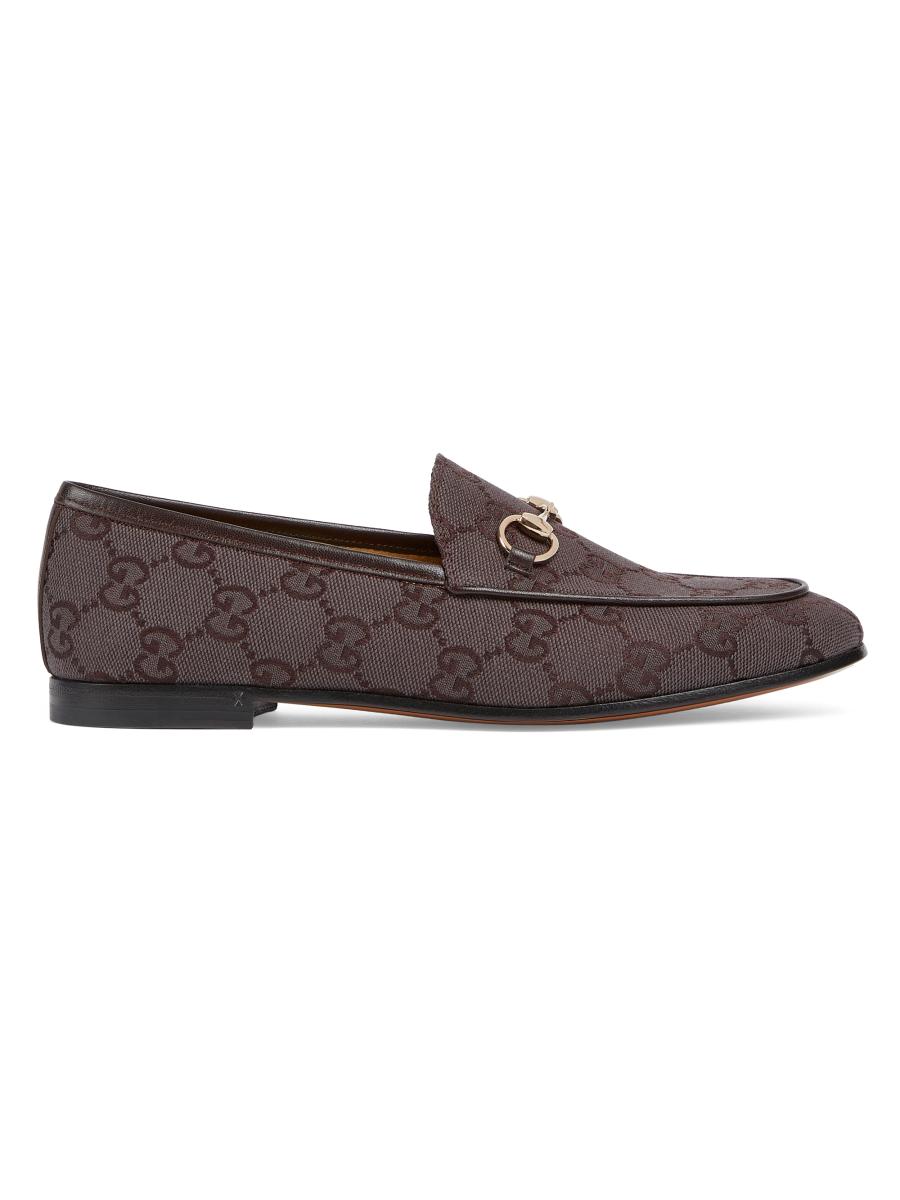 Gucci Women's New Jordaan Logo Loafers In Brown