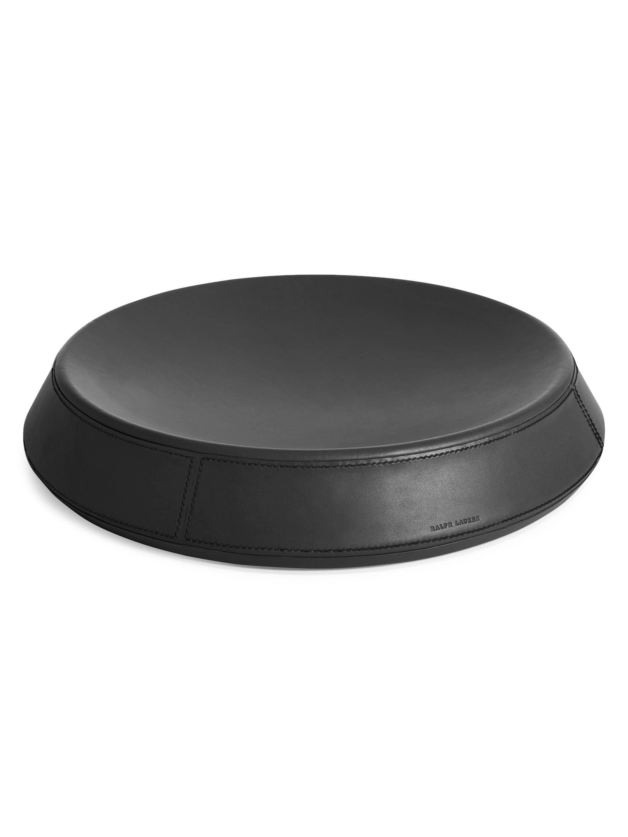 Ralph Lauren Brennan Large Leather Catchall Tray - Black
