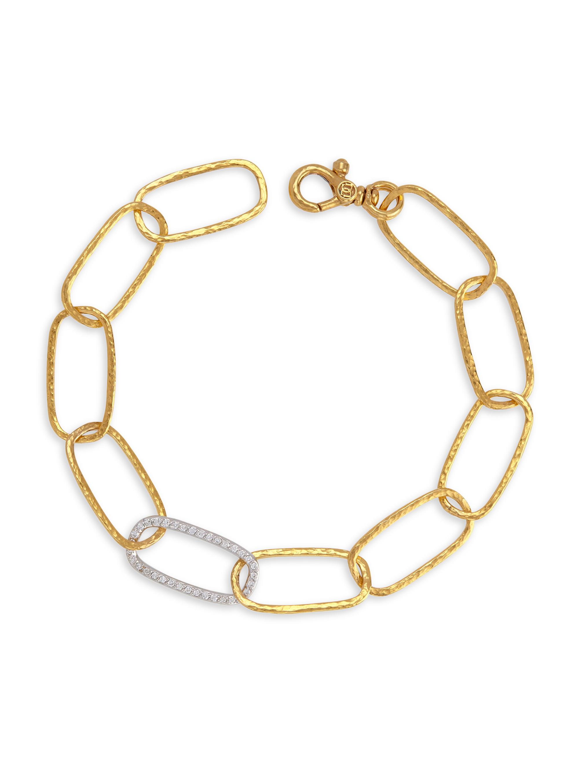 Gurhan Women's Geo 22K Gold & Diamond Open Chain Bracelet - Yellow Gold