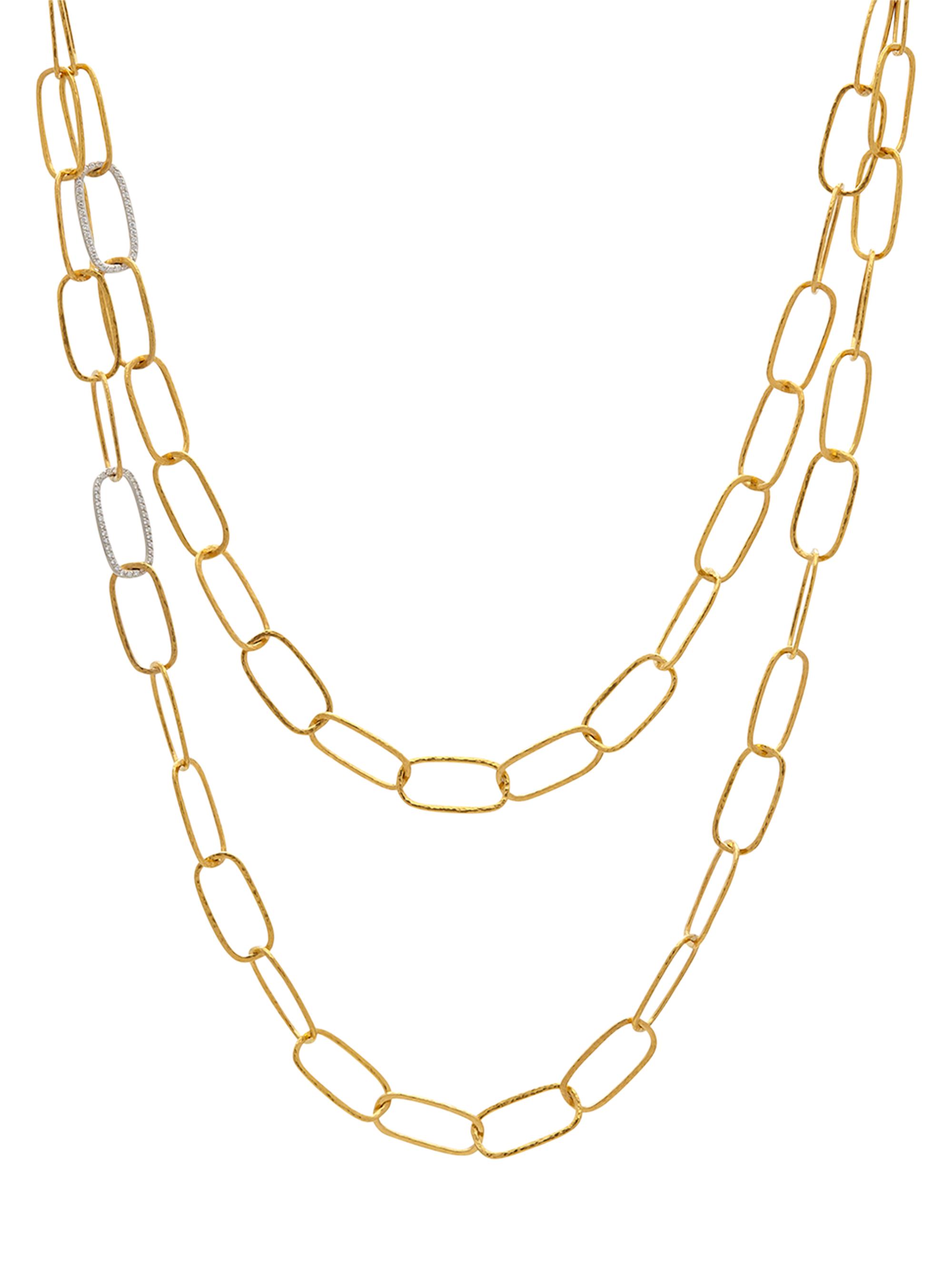 Gurhan Women's Geo 22K Gold & Diamond Open Chain Necklace - Yellow Gold