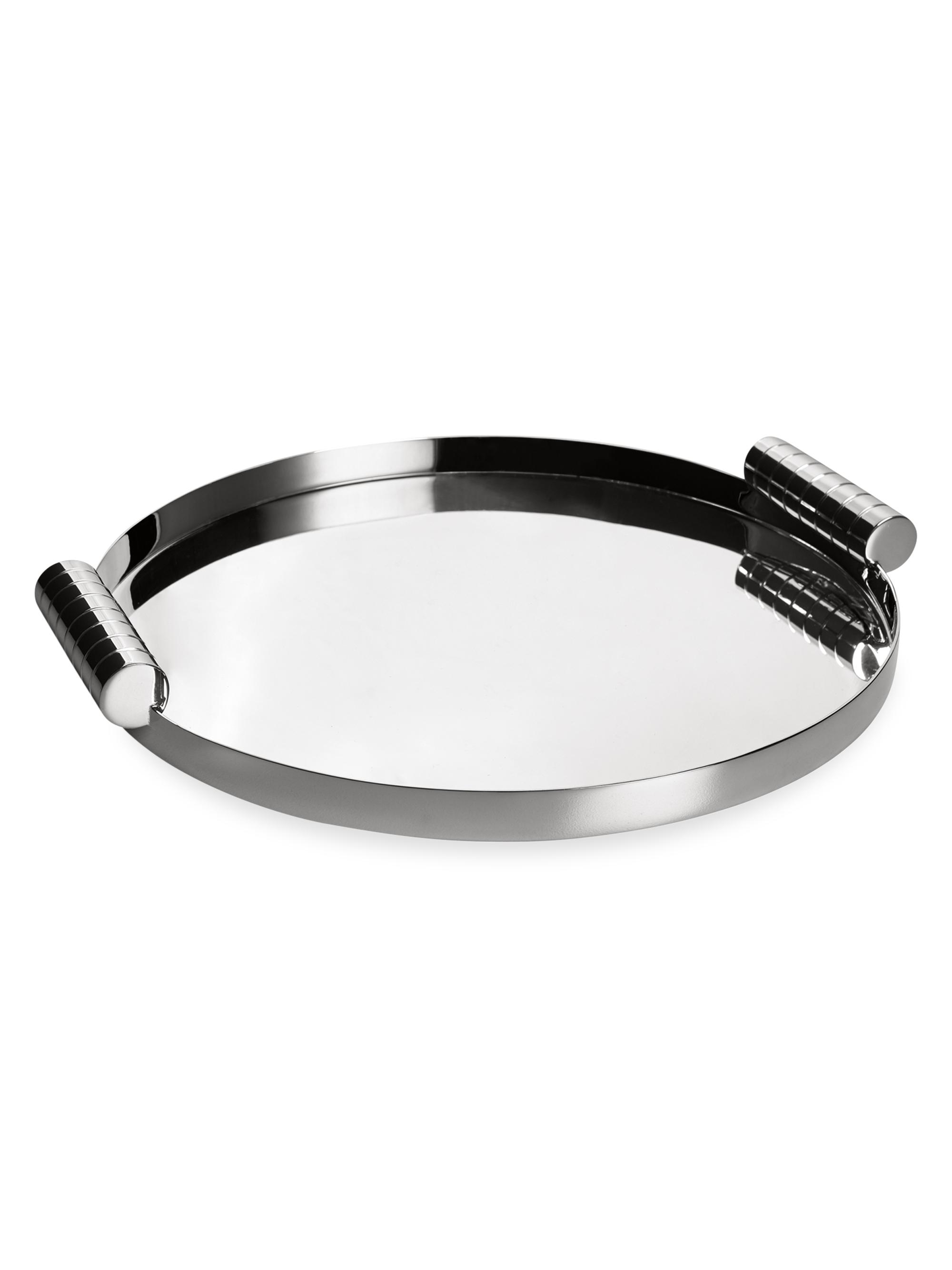 Ralph Lauren Montgomery Small Round Tray - Silver Medium