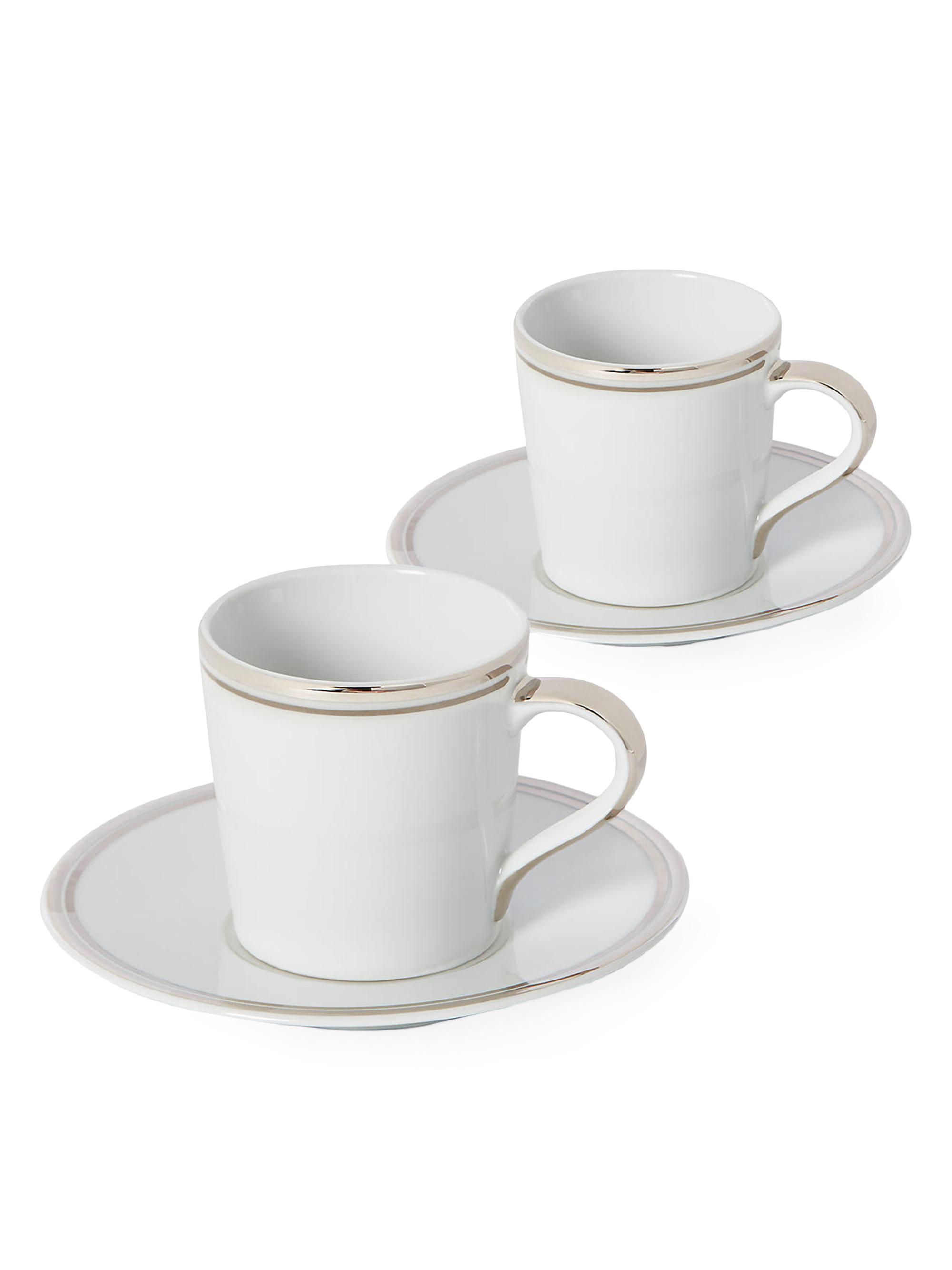 Ralph Lauren Wilshire Two-Piece Espresso Cup & Saucer Set - Silver