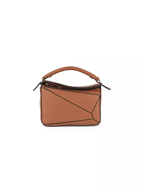 LOEWE Puzzle Small Smooth Leather Bag in Tan