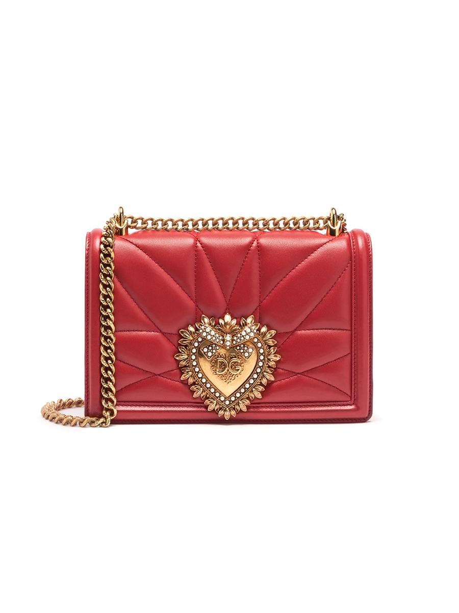 Dolce&Gabbana Medium Devotion Quilted Leather Shoulder Bag