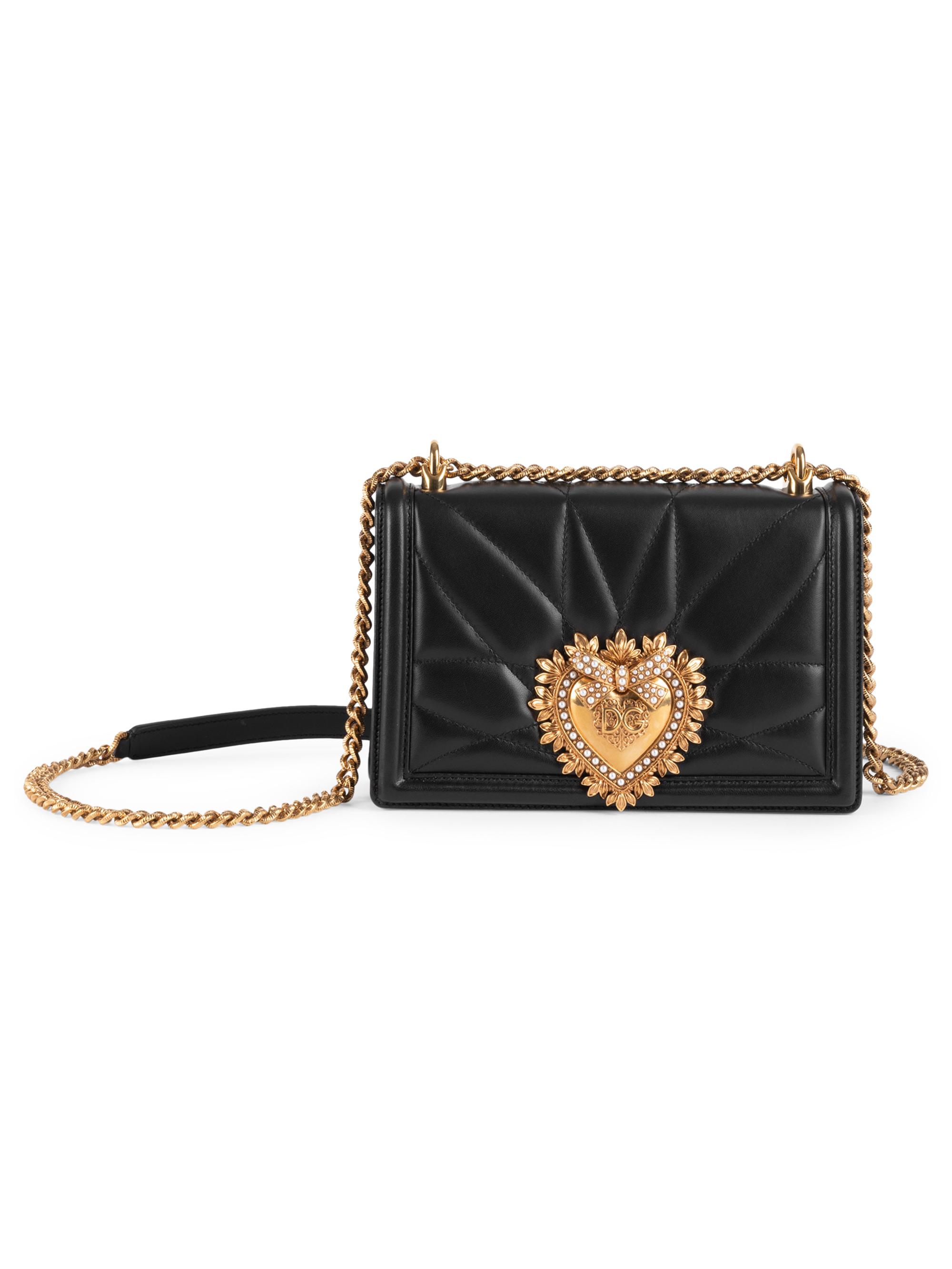 Dolce&Gabbana Medium Devotion Quilted Leather Shoulder Bag | Saks