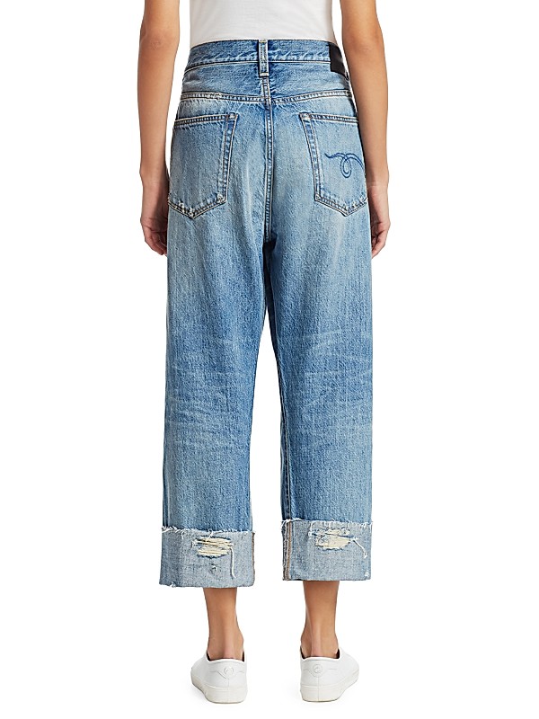 Shop R13 Distressed Crossover Jeans | Saks Fifth Avenue Shop R13 Distressed Crossover Jeans | Saks Fifth Avenue