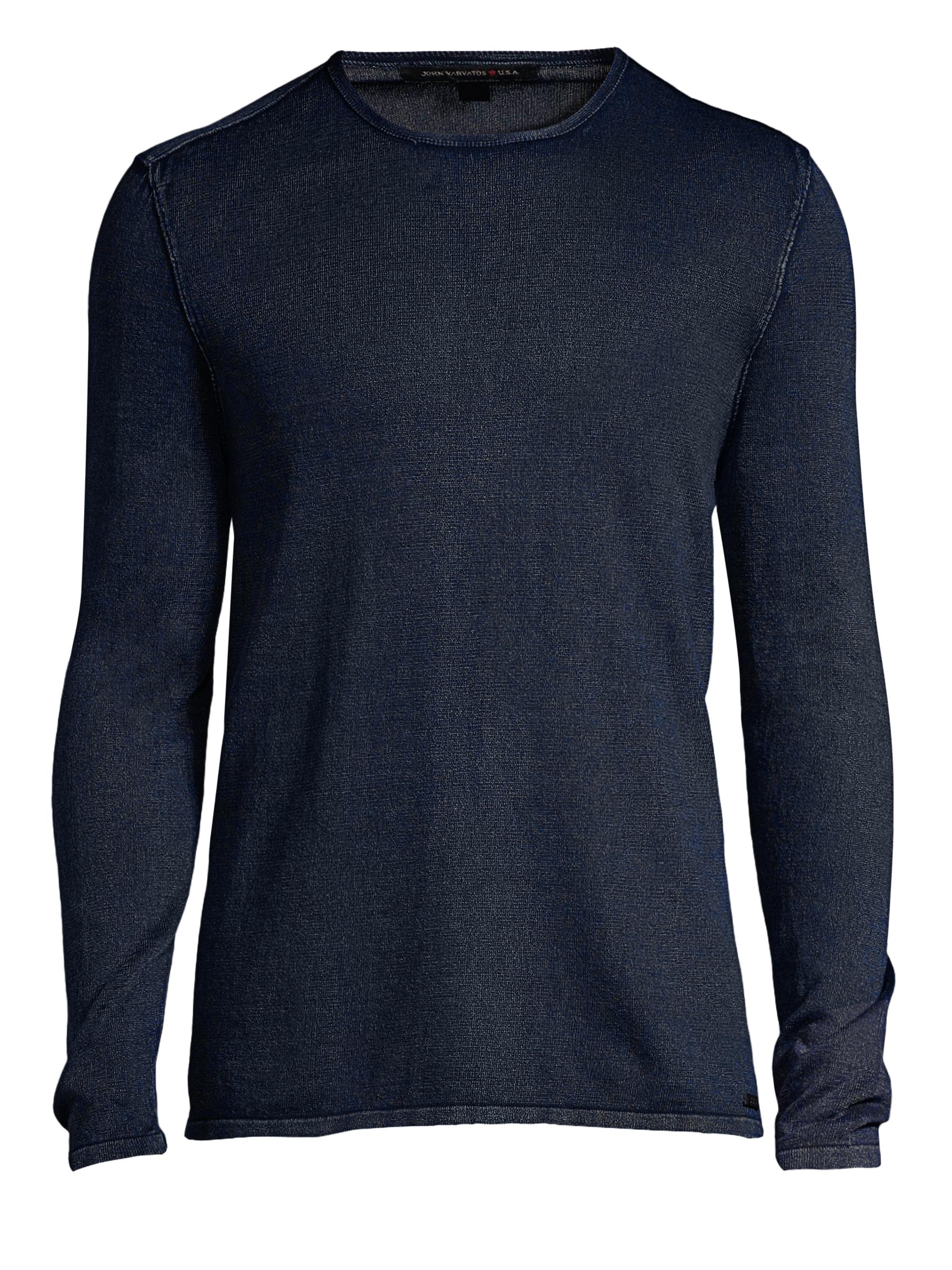 John Varvatos Star U.S.A. Men's Cotton Crewneck Pullover - Black
