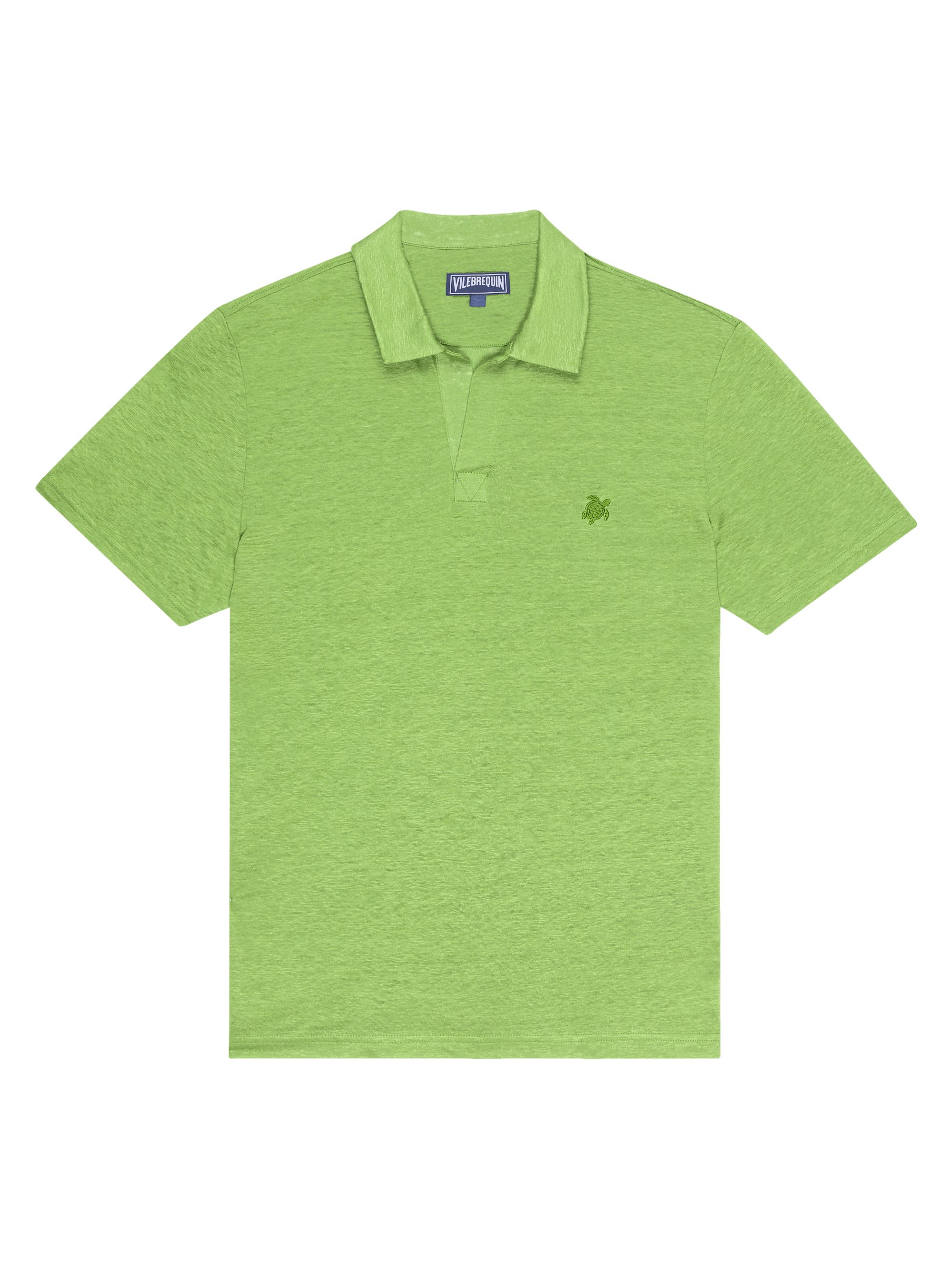 Vilebrequin Men's Pyramid Linen Polo Shirt - Camoplage