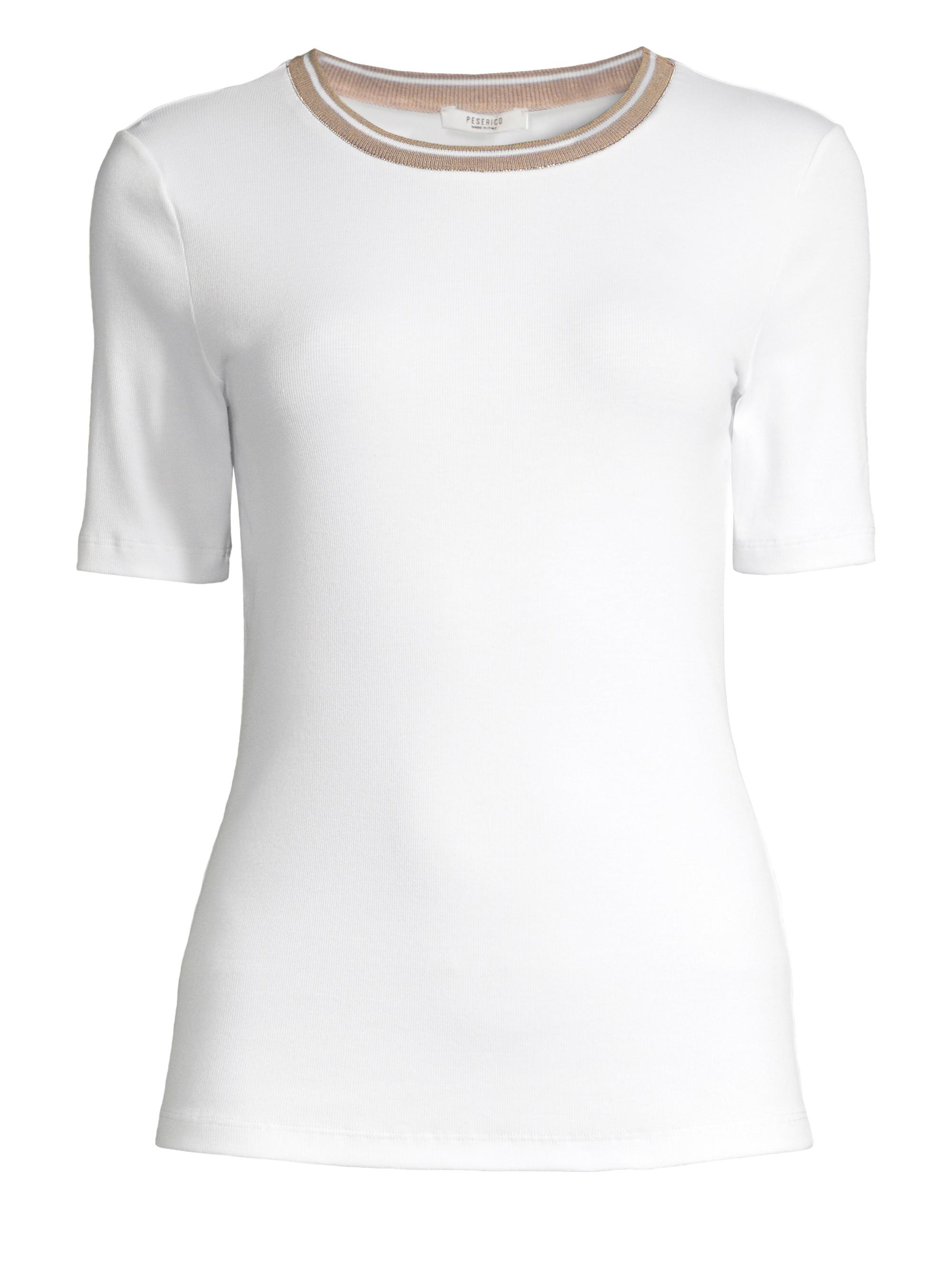 Peserico Embellished Cotton Tee | Saks Fifth Avenue