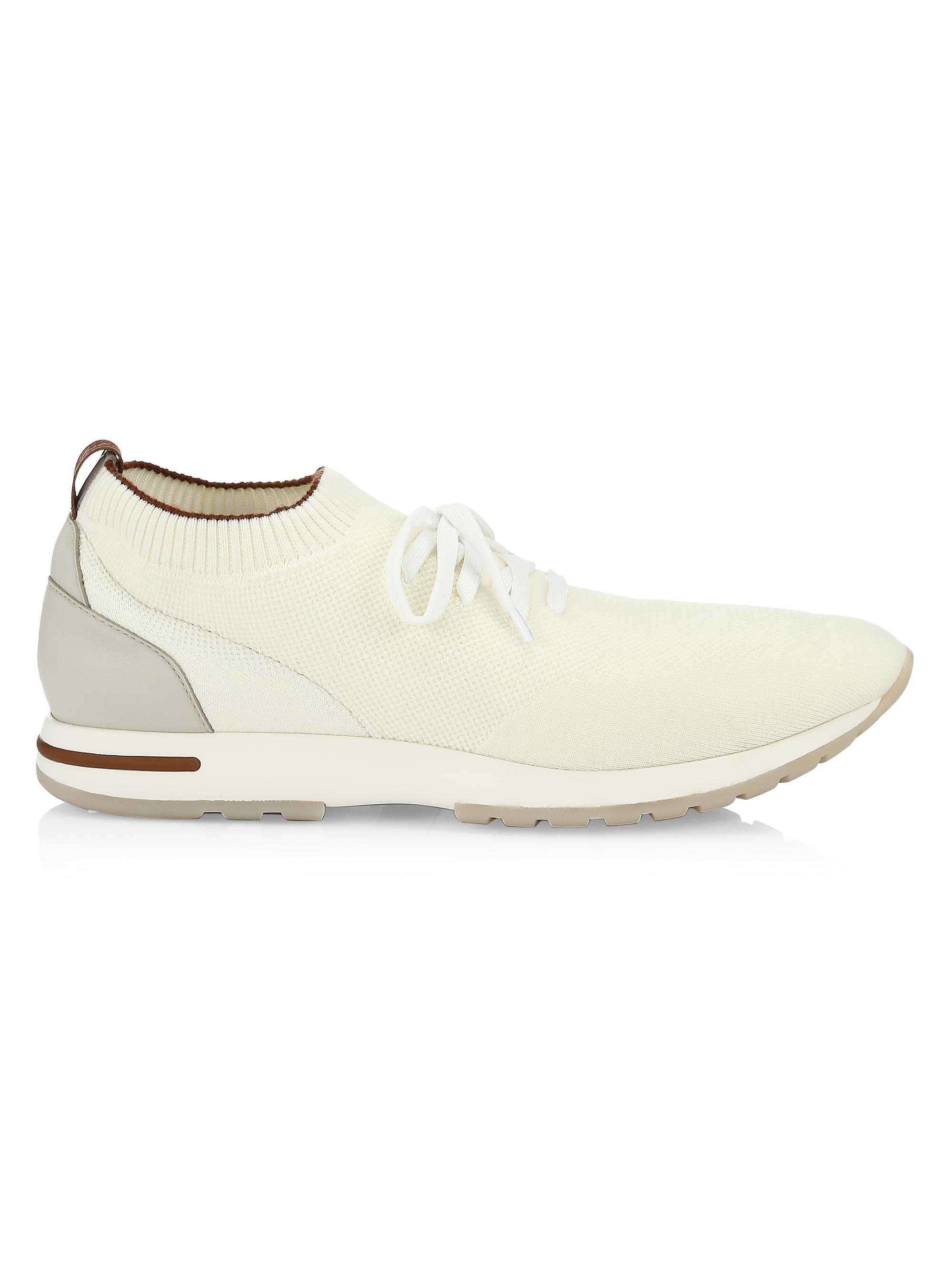 Loro Piana Men's Flexy Walk Knit Runners - White
