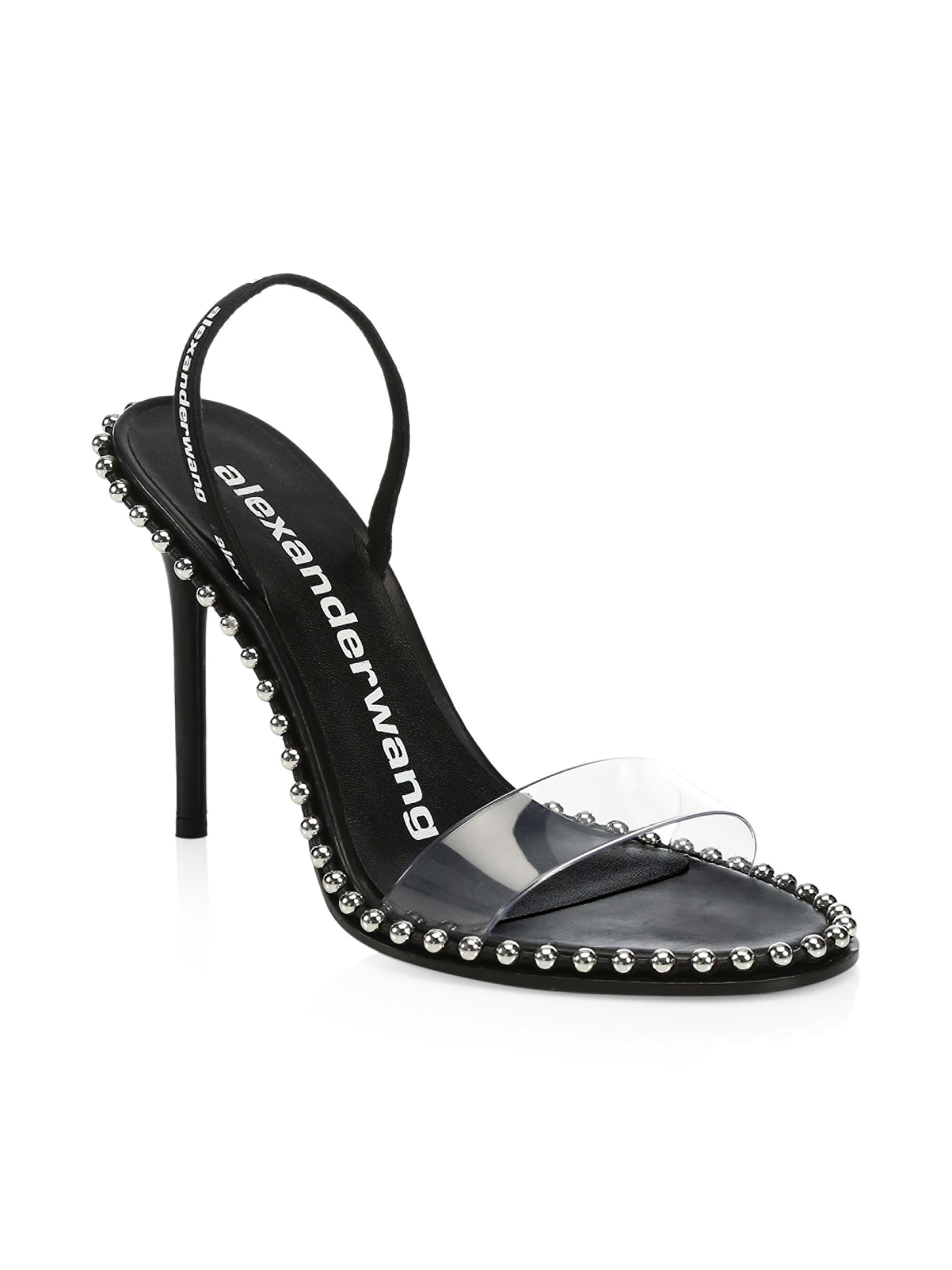 Alexander Wang Women's Nova Studded Slingback Sandals - Black