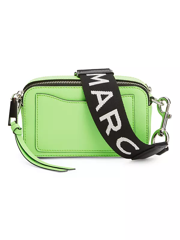 Marc Jacobs Snapshot Bag In Leather With Applied Studs In Green