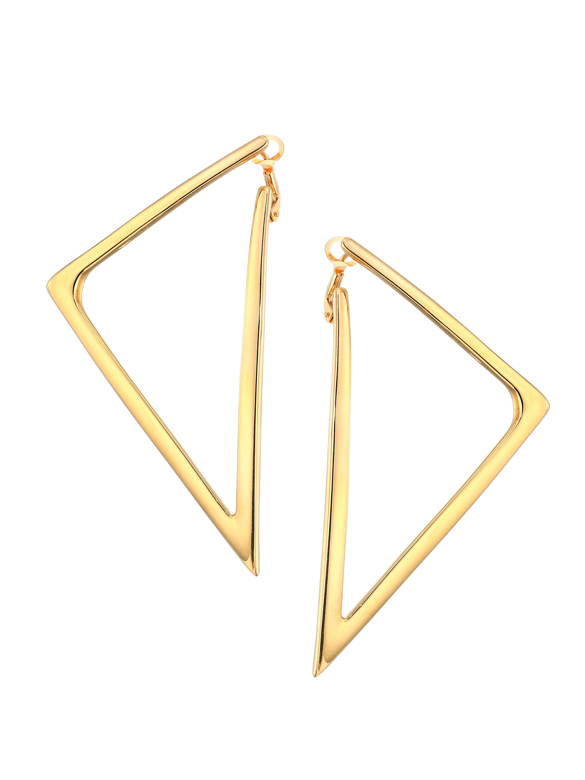 Roberto Coin Women's 18K Yellow Gold Triangular Hoop Earrings - Gold
