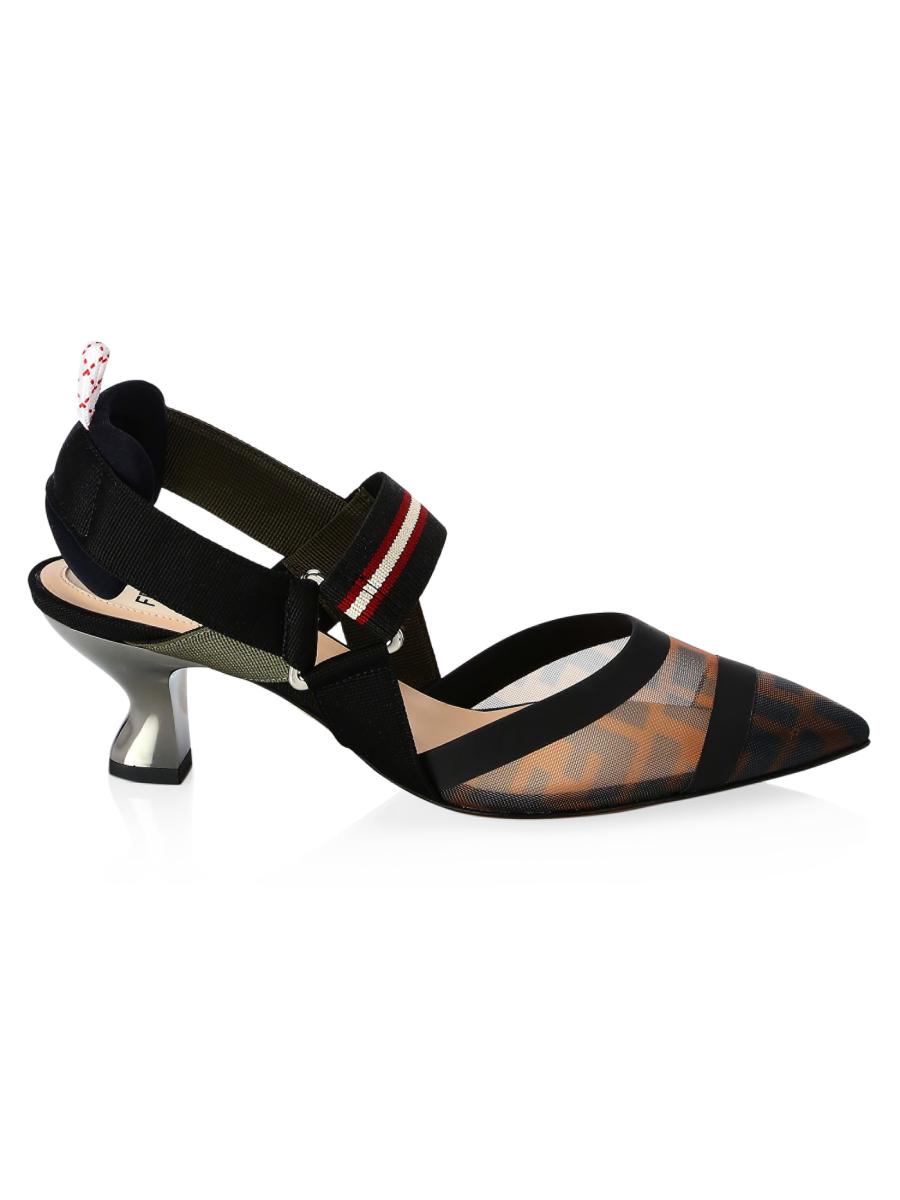 ★関税込み★ FENDI Slingback Pumps Fendi Colibri Mesh Slingback Pumps | Saks Fifth Avenue