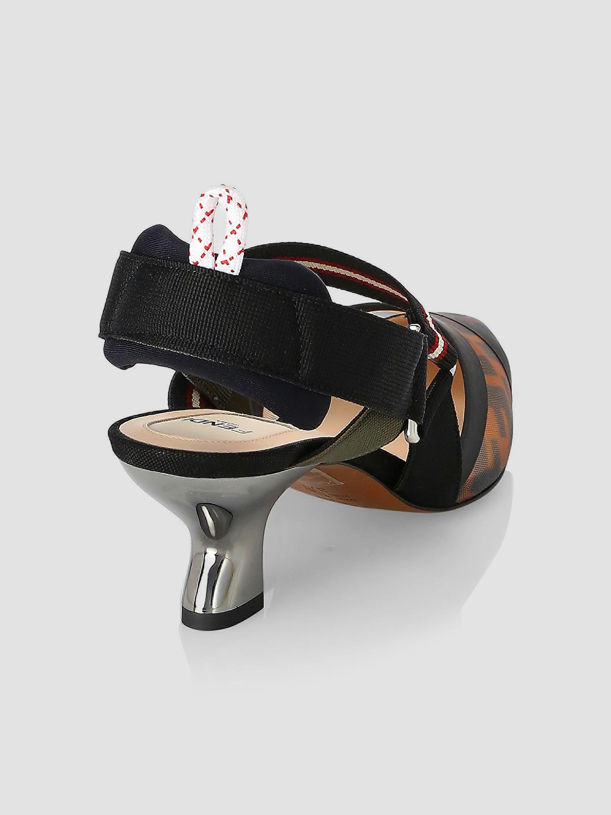 Fendi Colibri 55MM Mesh Slingback Pumps | Saks Fifth Avenue