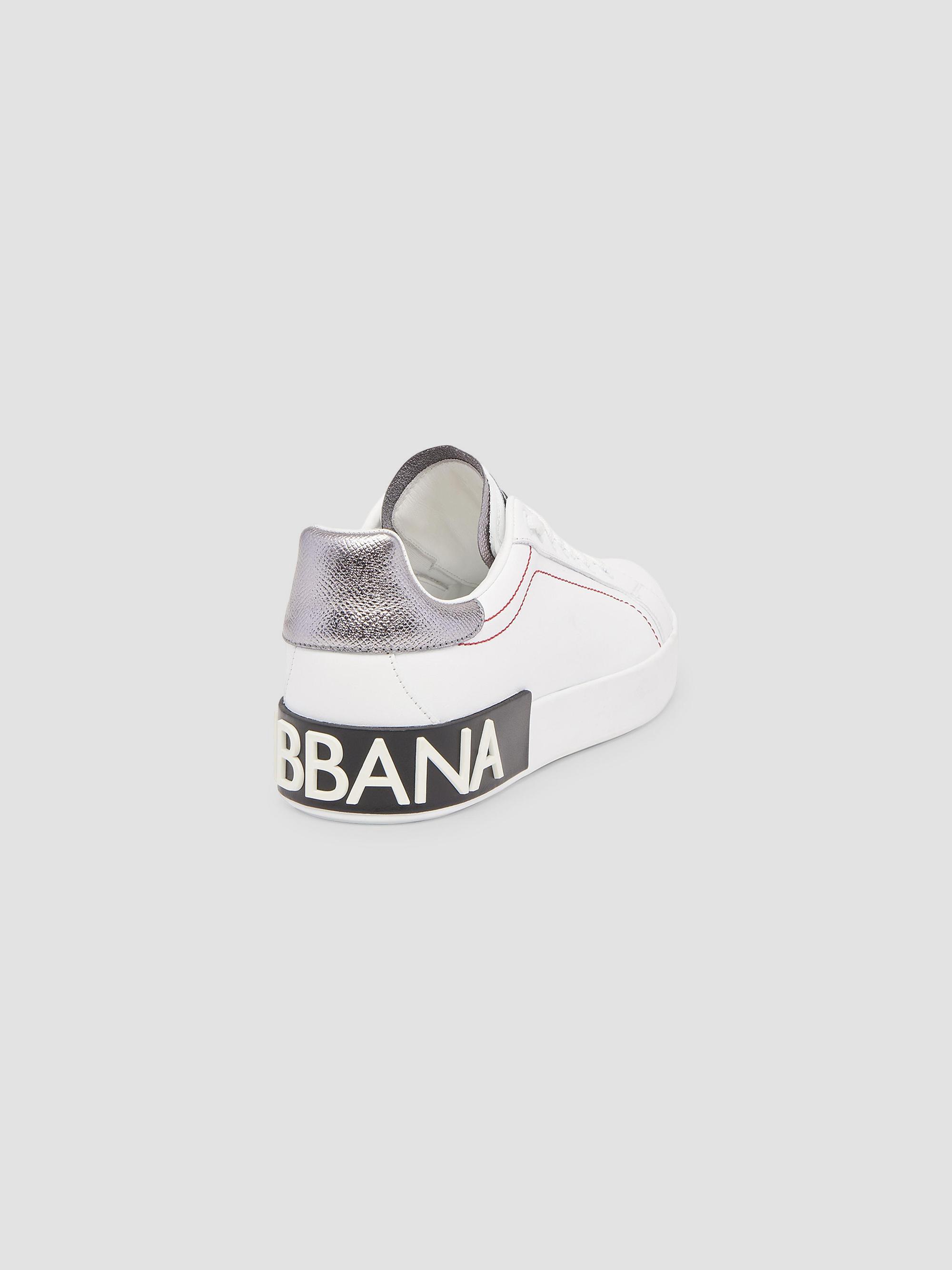 Dolce&Gabbana Portofino Logo Leather Sneakers | Saks Fifth Avenue