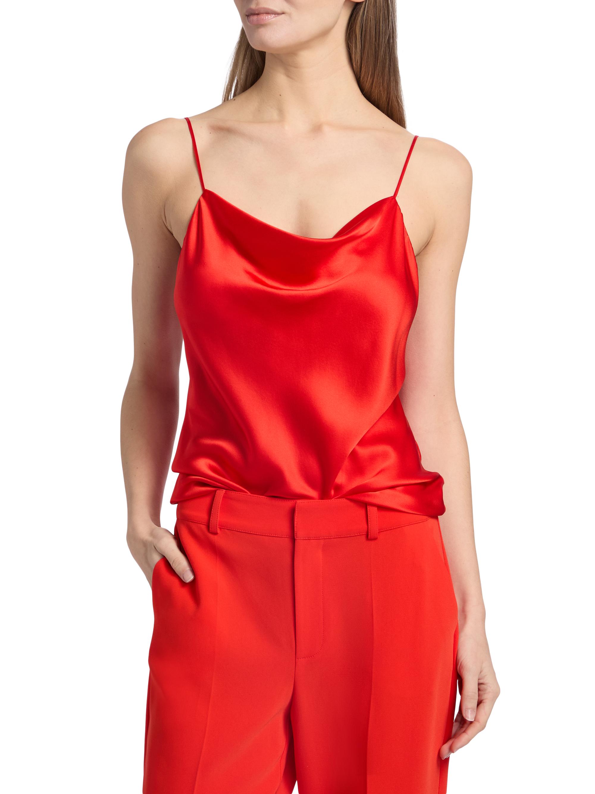 Cinq à Sept Marta Silk Cowlneck Cami Top | Saks Fifth Avenue