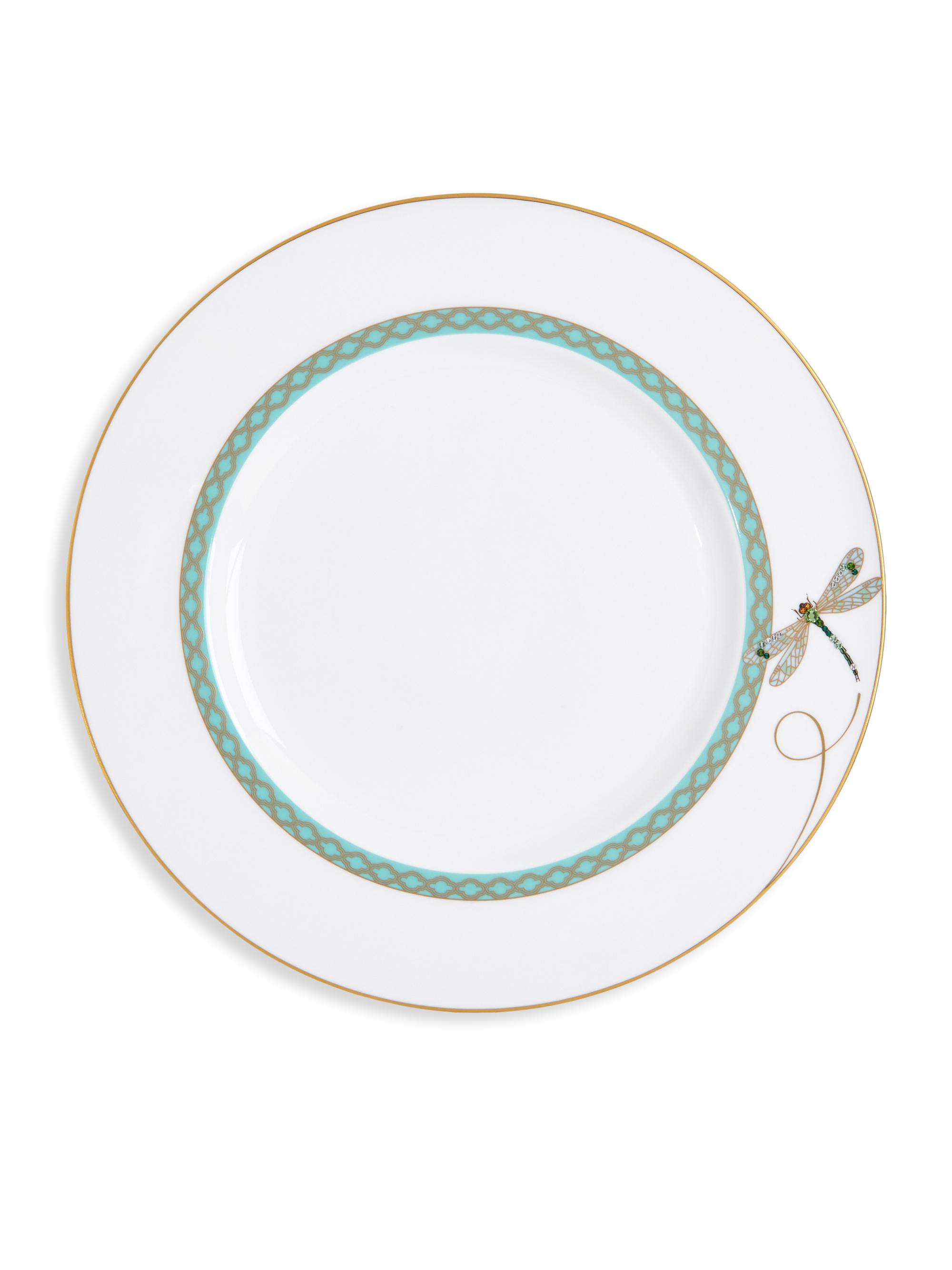 Prouna My Dargonfly 24K Goldplated, Fine Bone China & Swarovski Crystal Dinner Plate