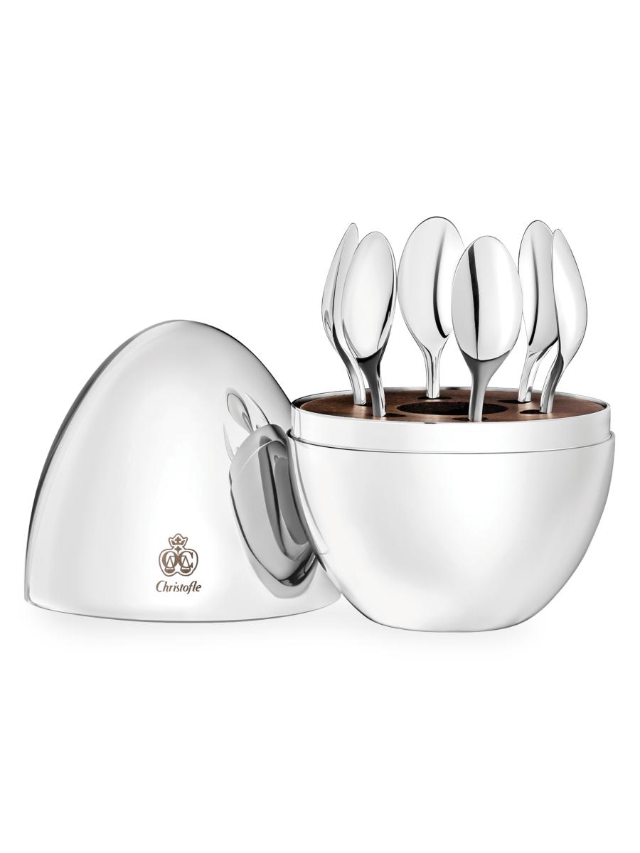 Christofle Mood Collection Silverplated Six-Piece Espresso Spoon Set | Saks Fifth Avenue