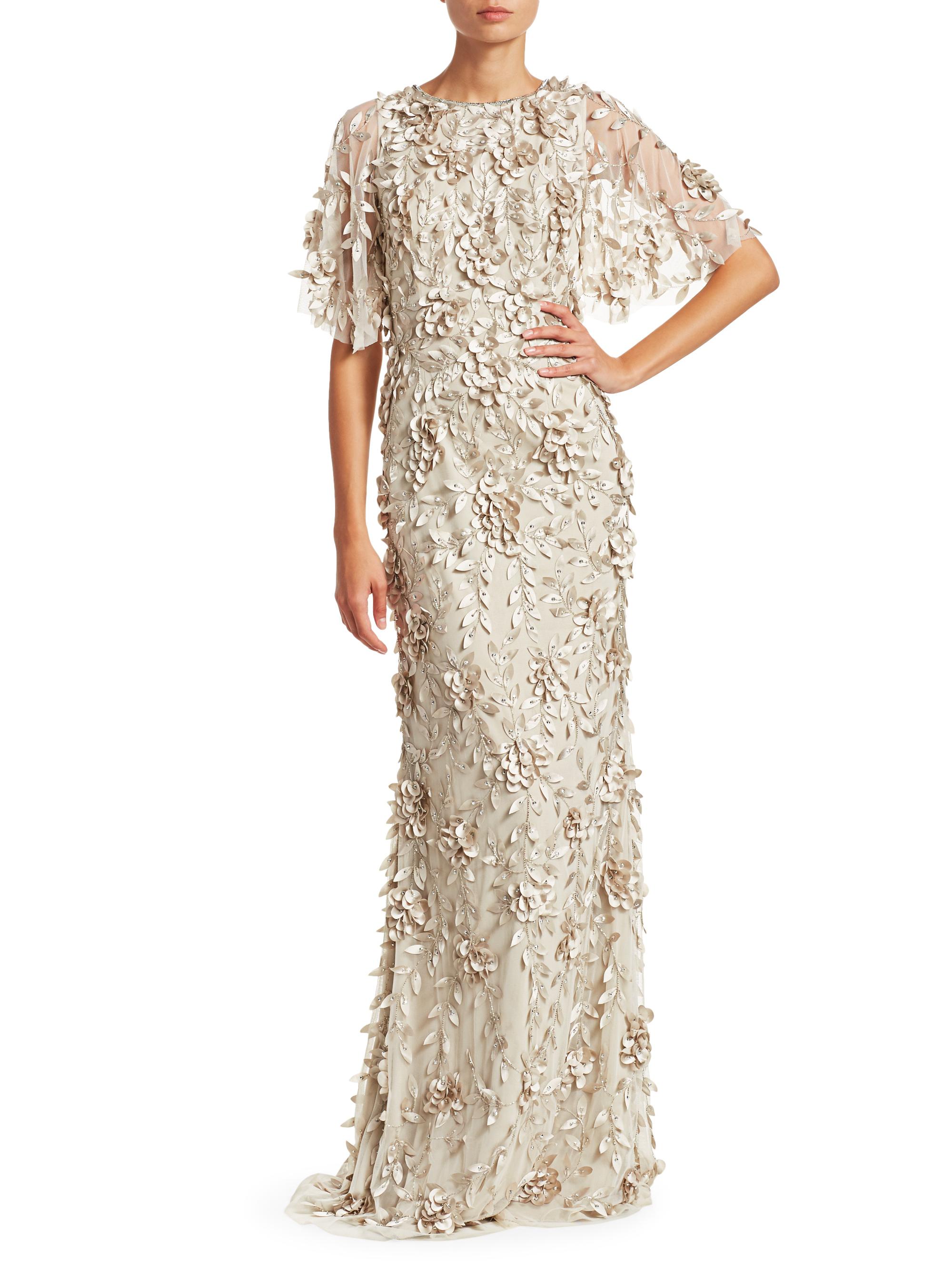 sachin and babi light blue dress Empire Waist Dress with Embellished Flutter Sleeve
