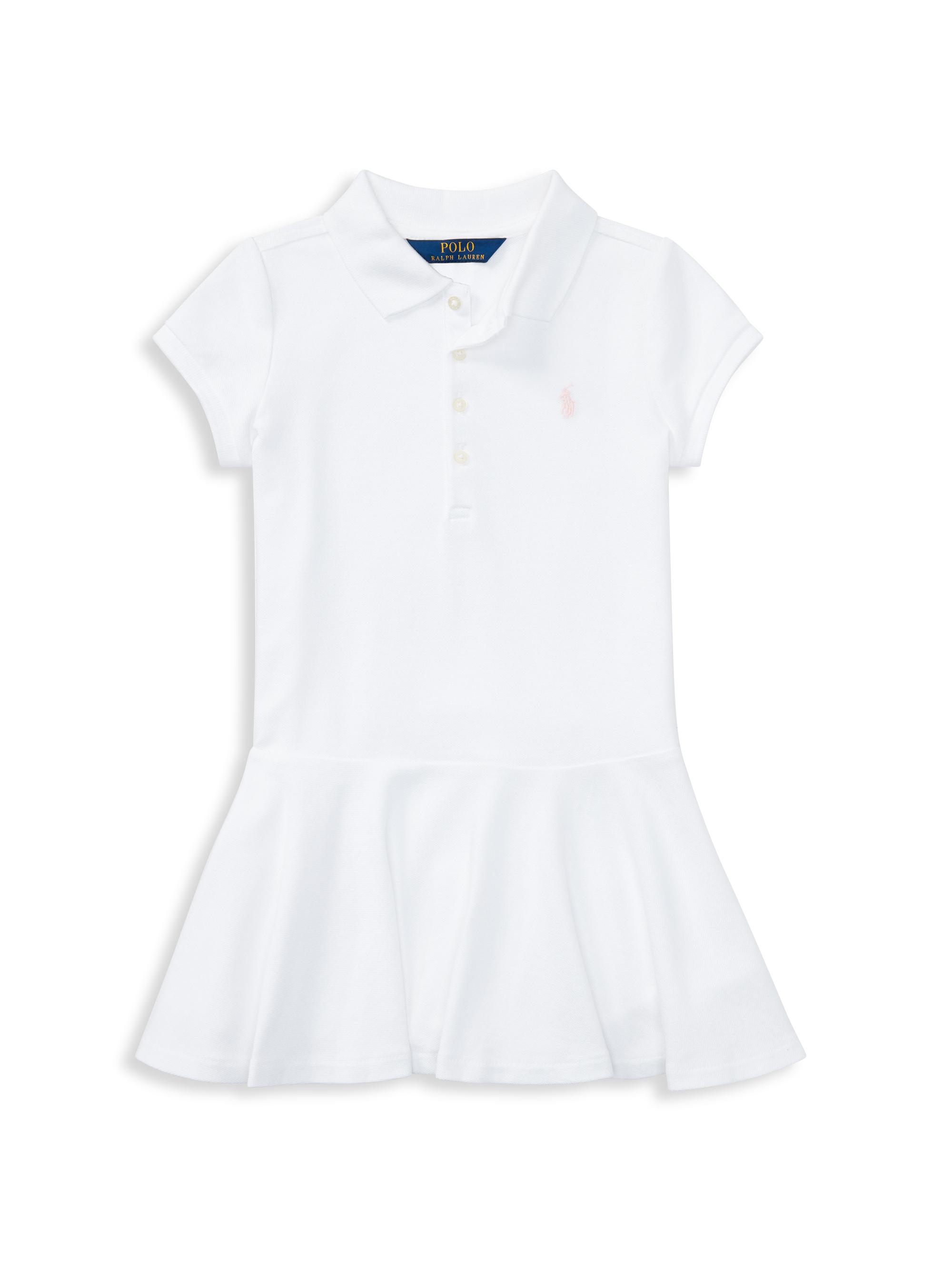 Polo Ralph Lauren Little Girl's & Girl's Polo Dress - White