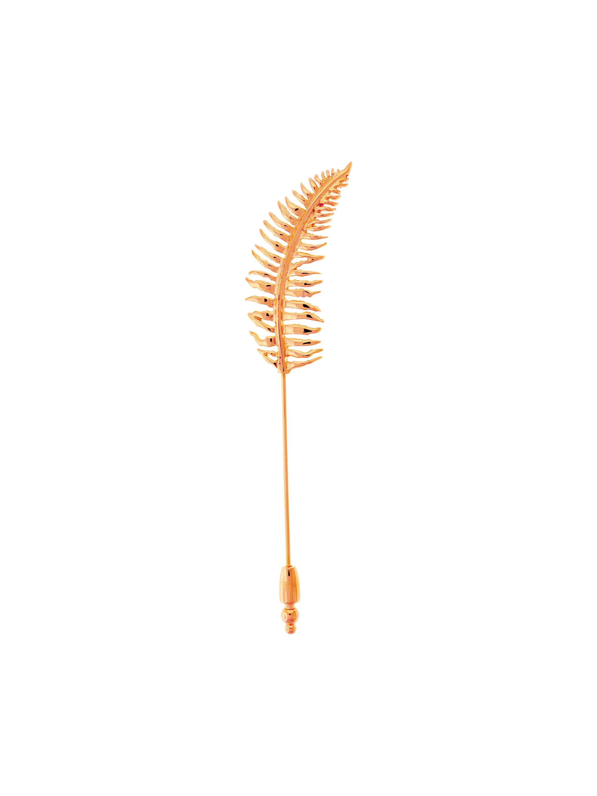 Tateossian Men's Fern Lapel Pin - Rose Gold