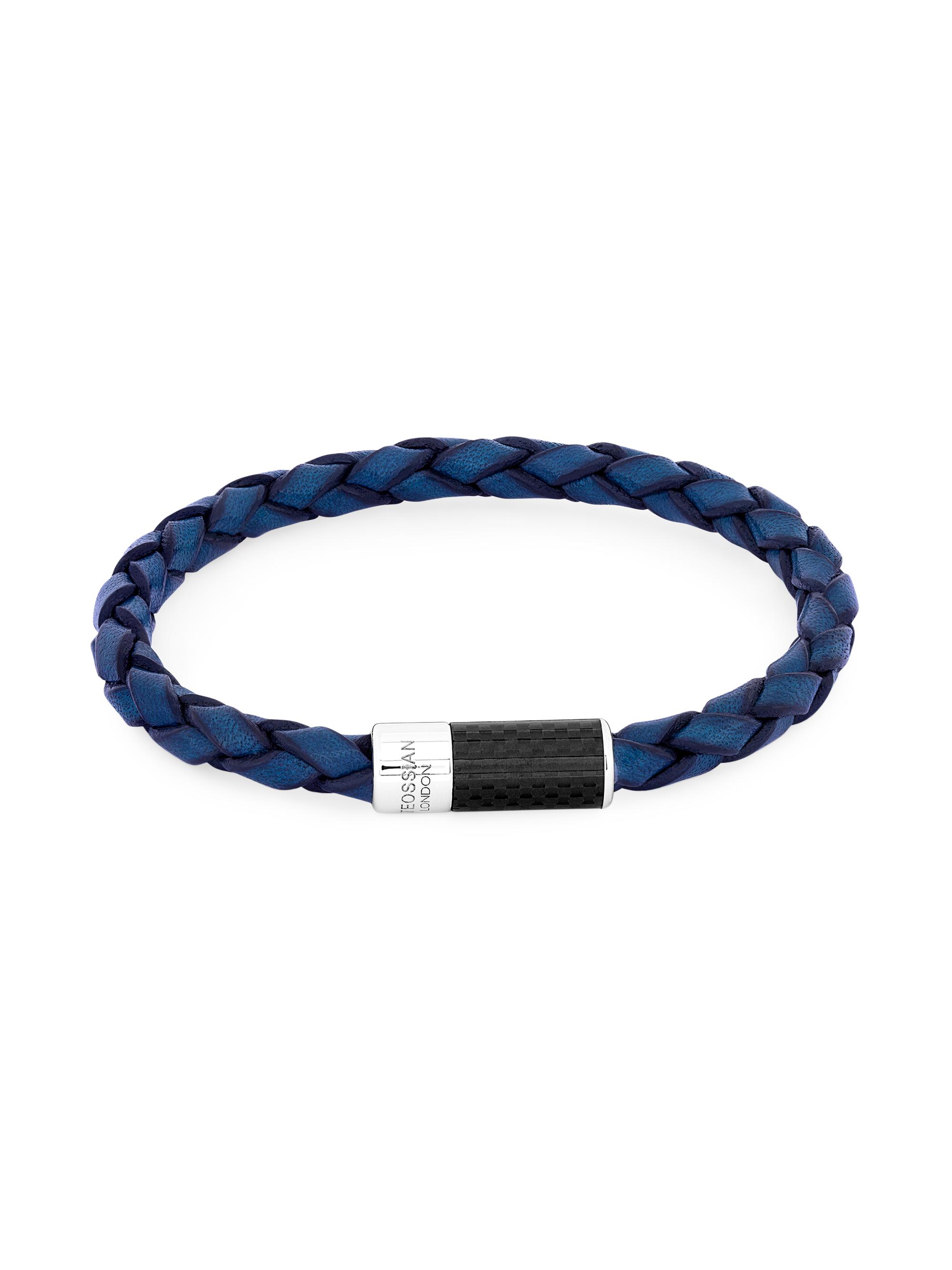 Tateossian Men's Silver Lobster Mykonos Bracelet - Blue