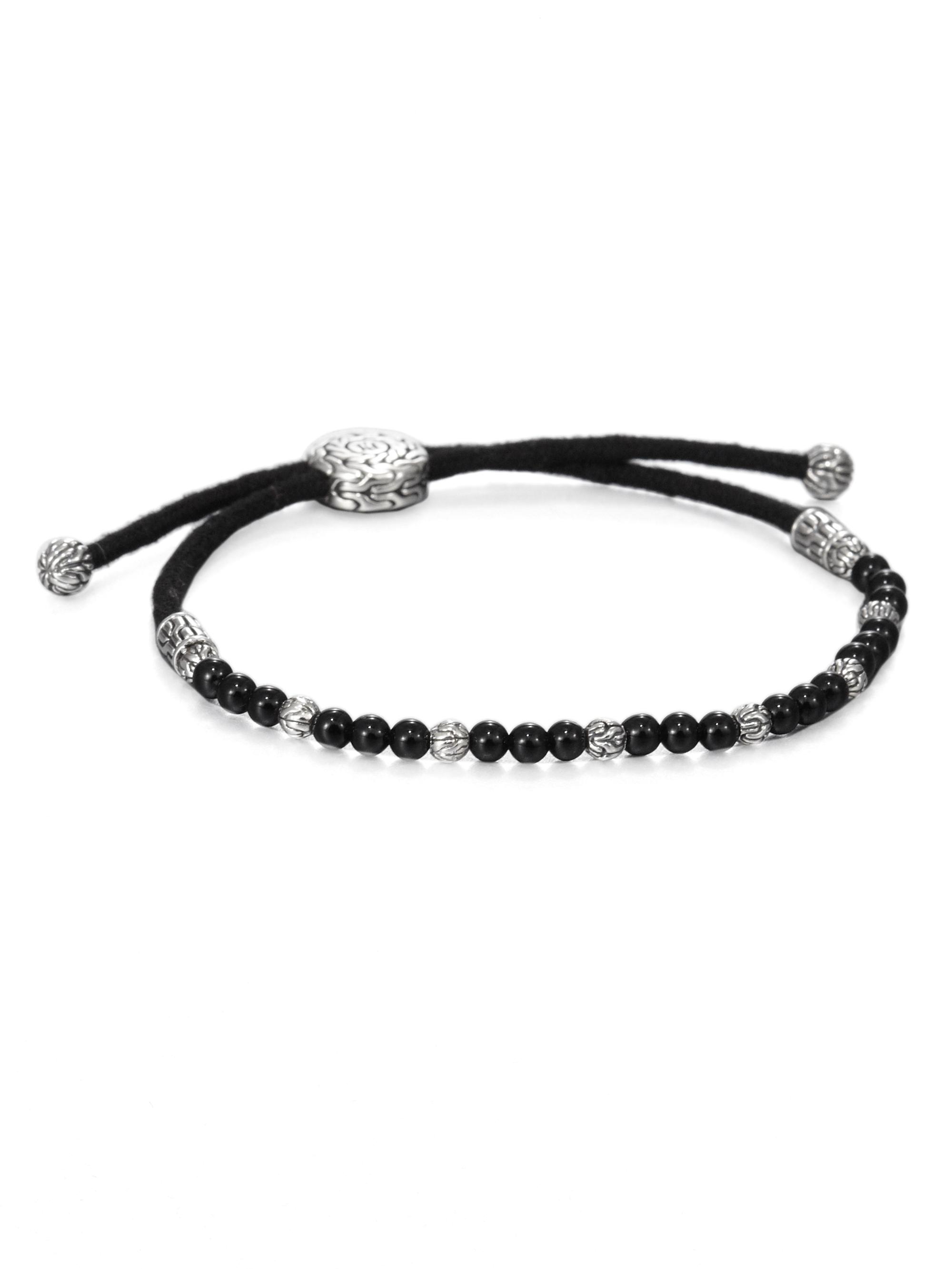 John Hardy Men's Beaded Cord Bracelet - Black